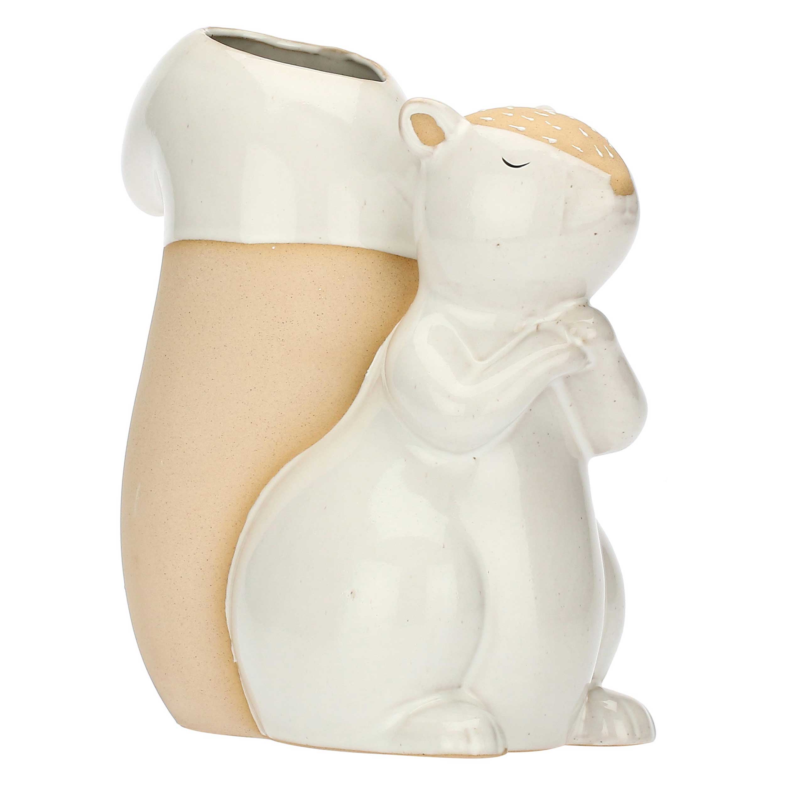 Vaso Deco Scoiattolo, Gliamicidelbosco - Gres, Ø 10x30h cm