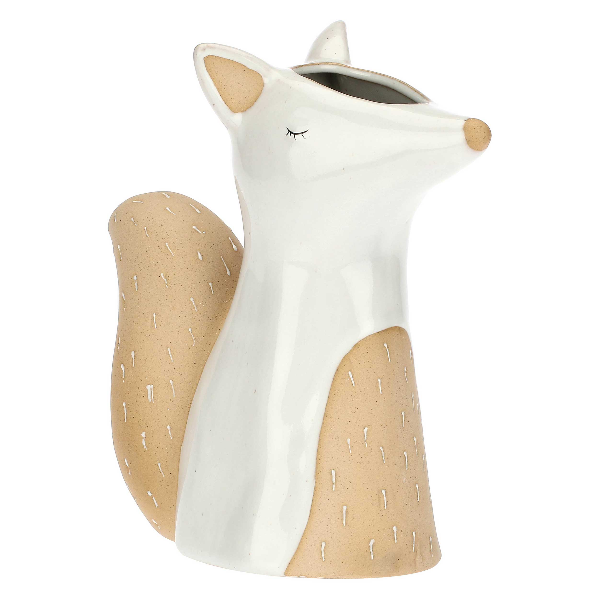 Vaso Deco Volpe, Gliamicidelbosco - Gres, Ø 10x30h cm