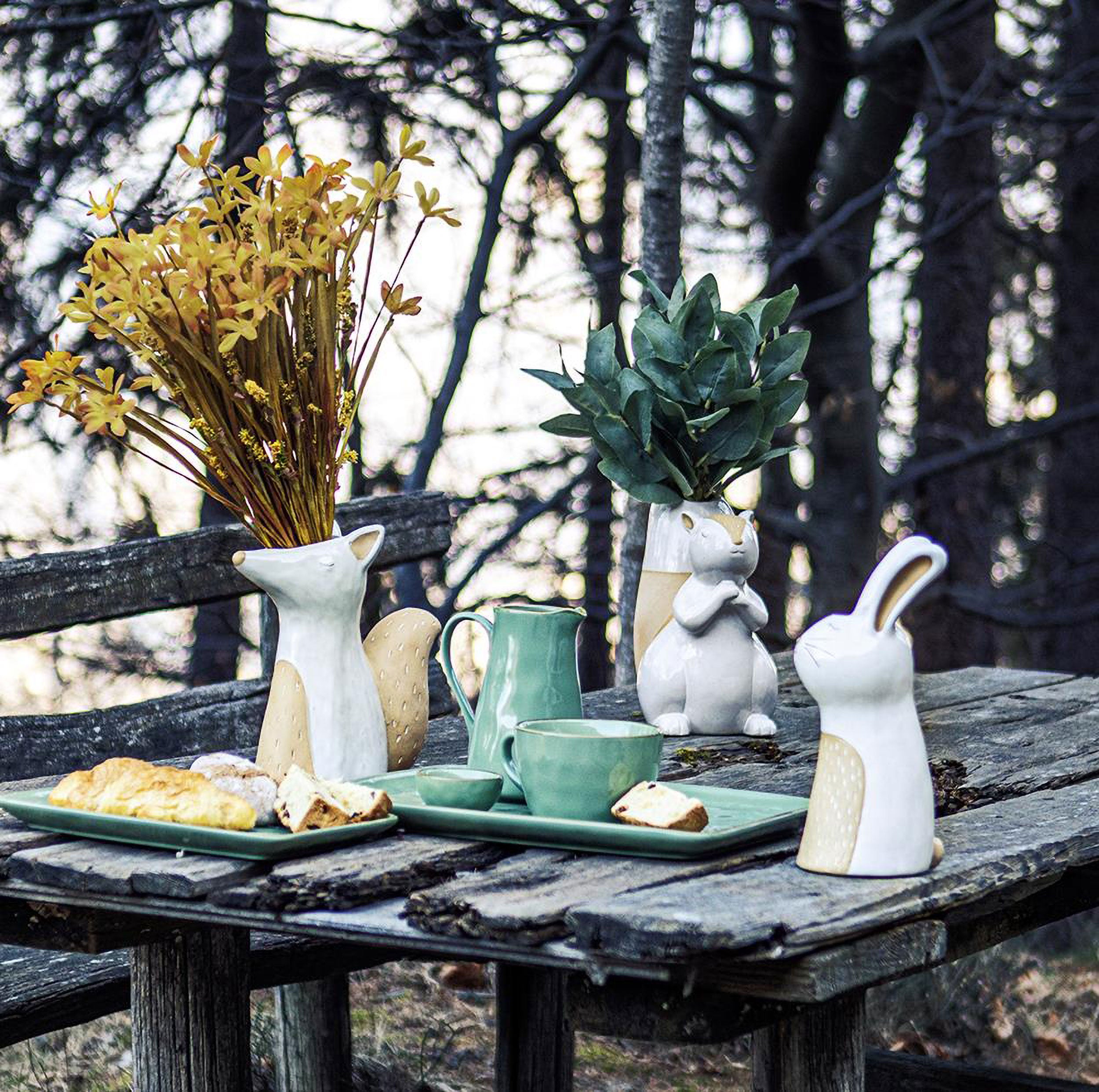 Vaso Deco Volpe, Gliamicidelbosco - Gres, Ø 10x30h cm