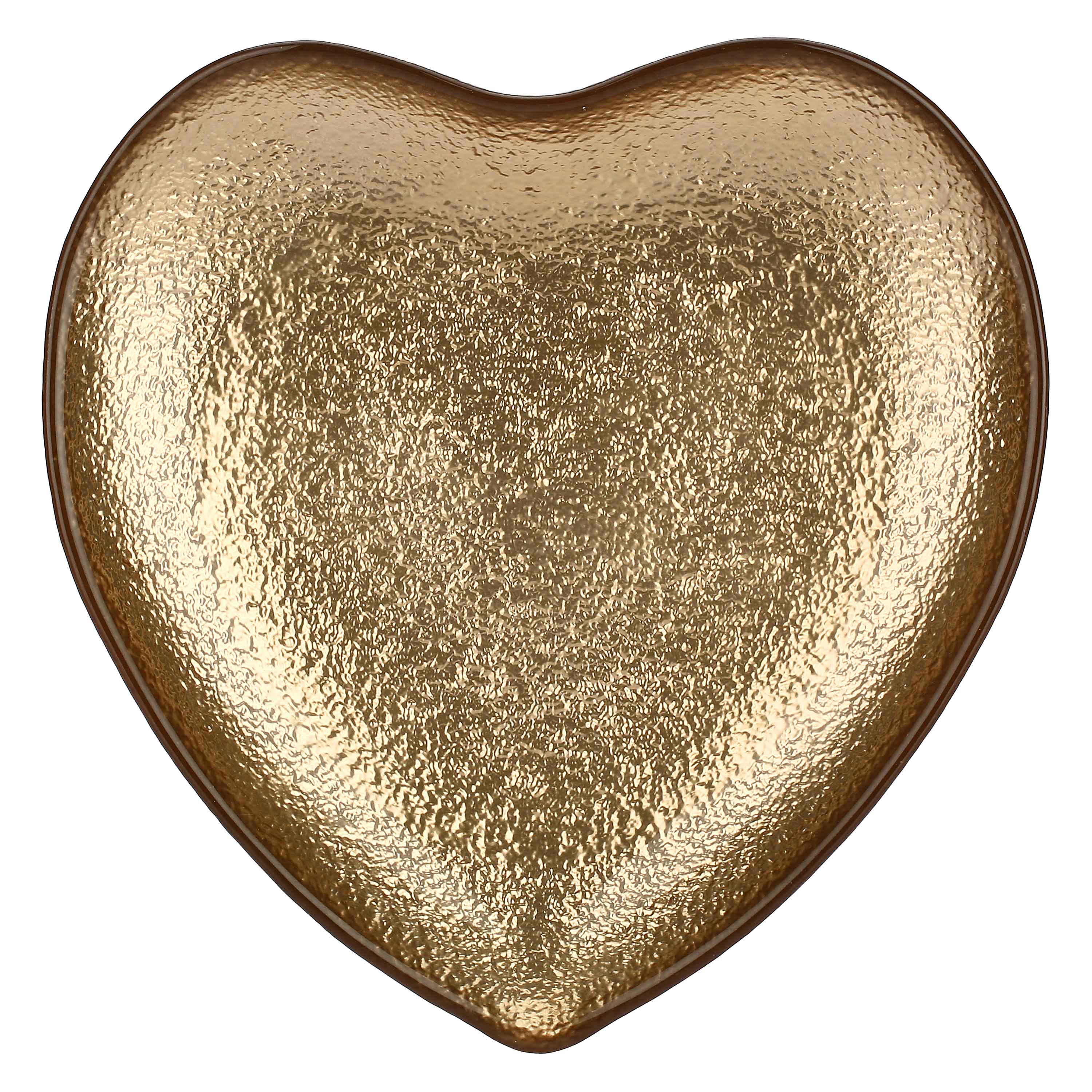 Set da 6, Piatto Cuore M Oro, Neimieipensieri - Vetro, Ø 21,5 cm