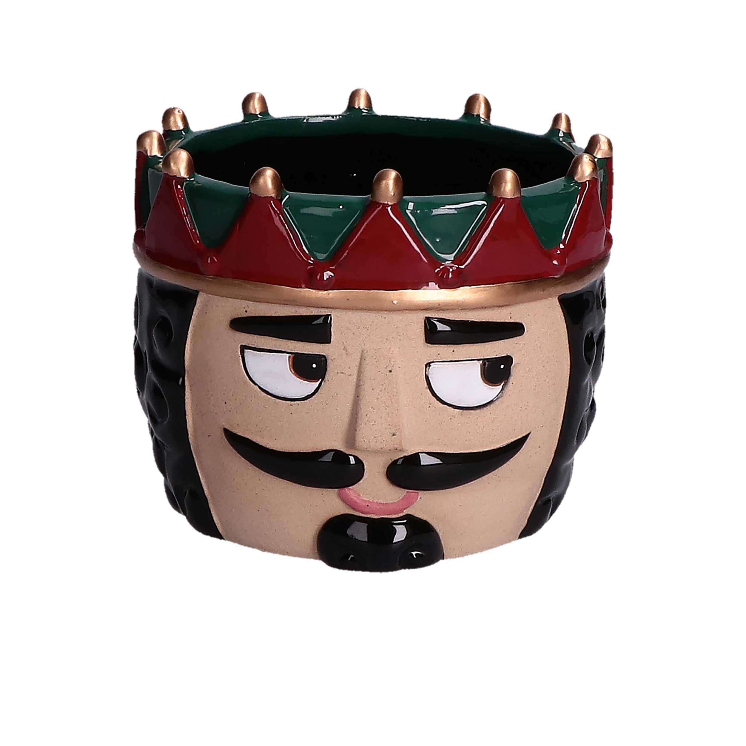 Set of 4, Corona M Cachepot, Guardachetivedo - Stoneware, Ø 12; H 10 cm