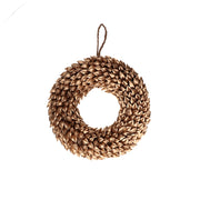 Set of 2, Gold M Garland, Millepensieridoro - Quisqualis Seeds, Ø 30 cm