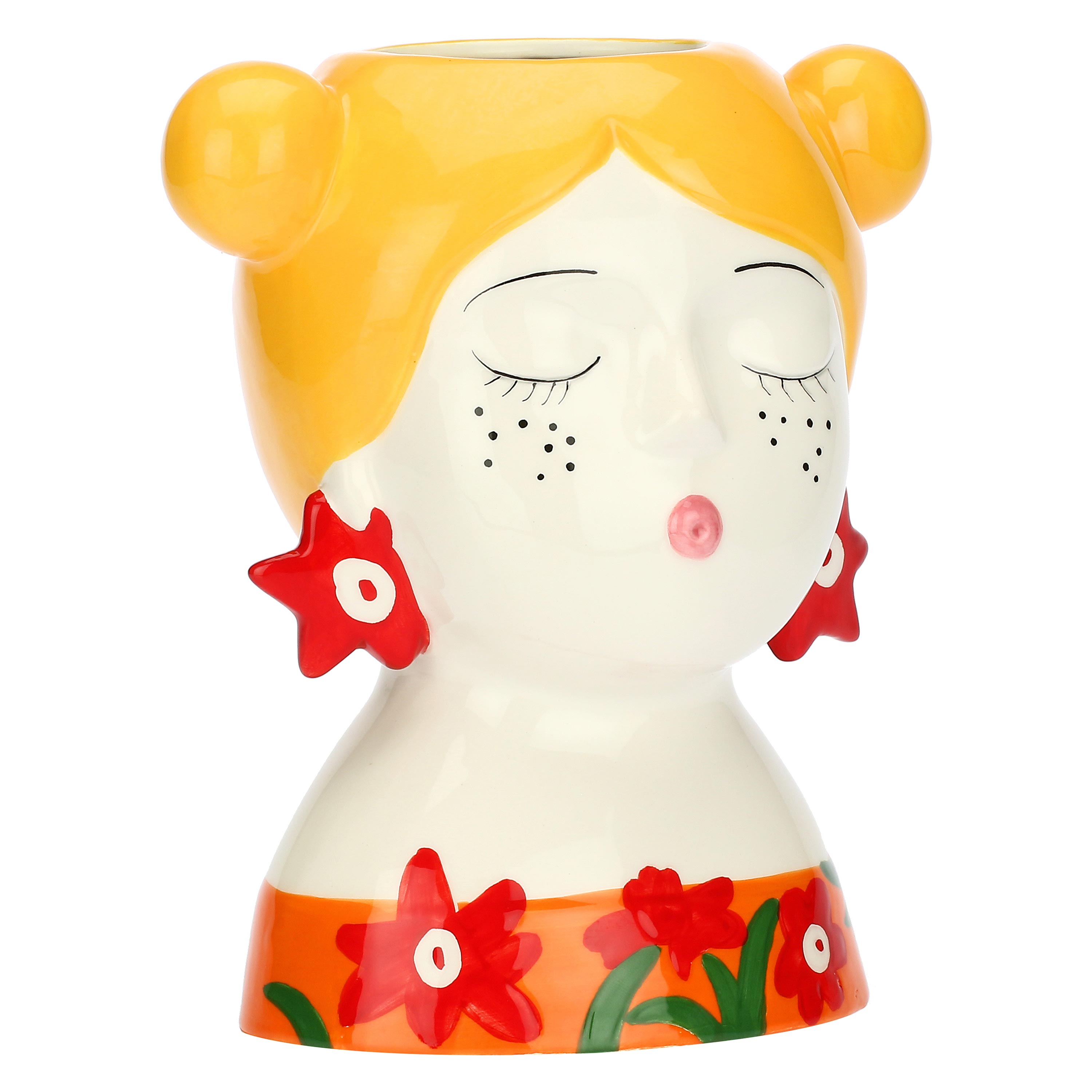 Lina Vase, Lebelleragazze - Ceramic - 17.8x13.2x21cm