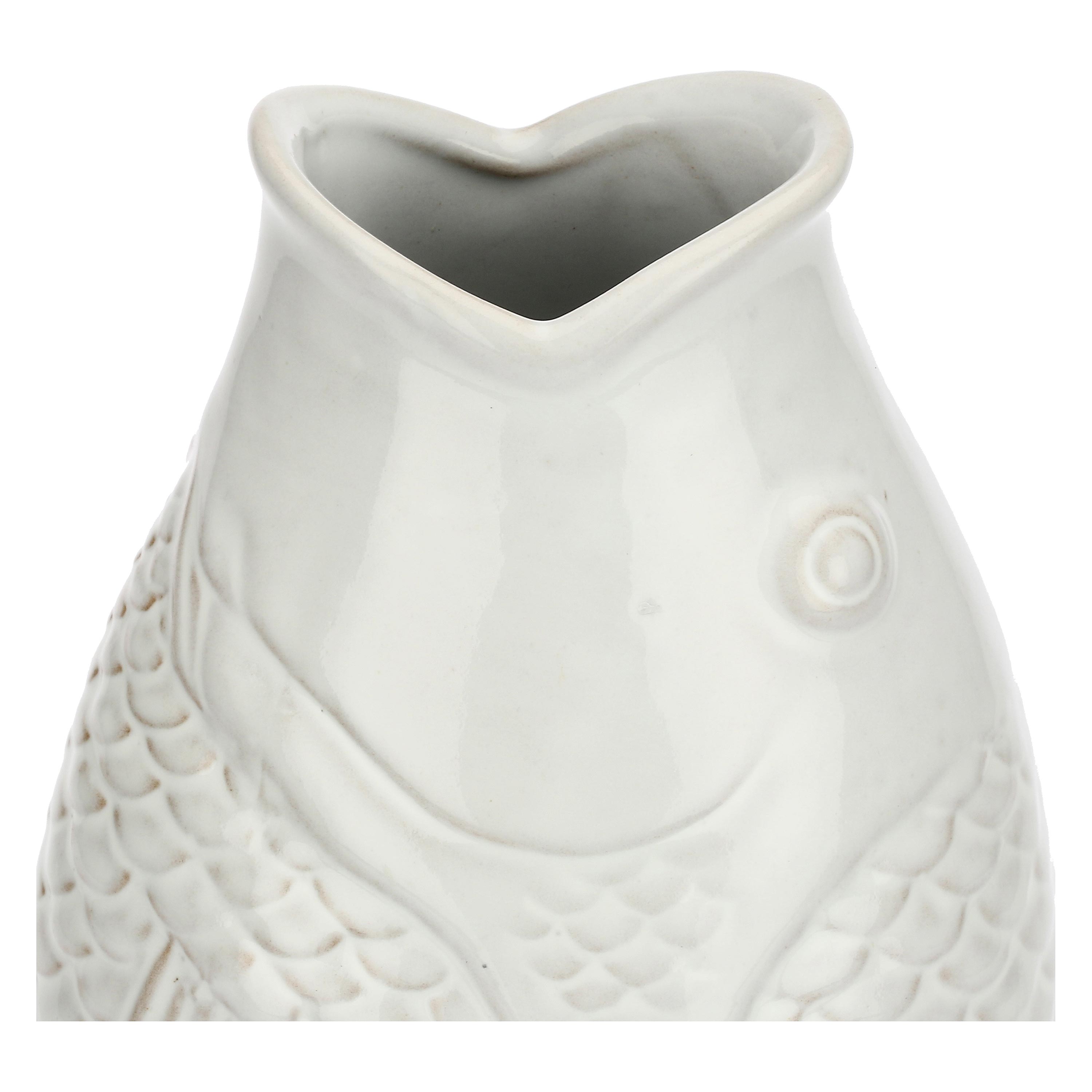 Whole Fish Vase, Abbocca - Stoneware, 11.1x8.8x29.7 cm