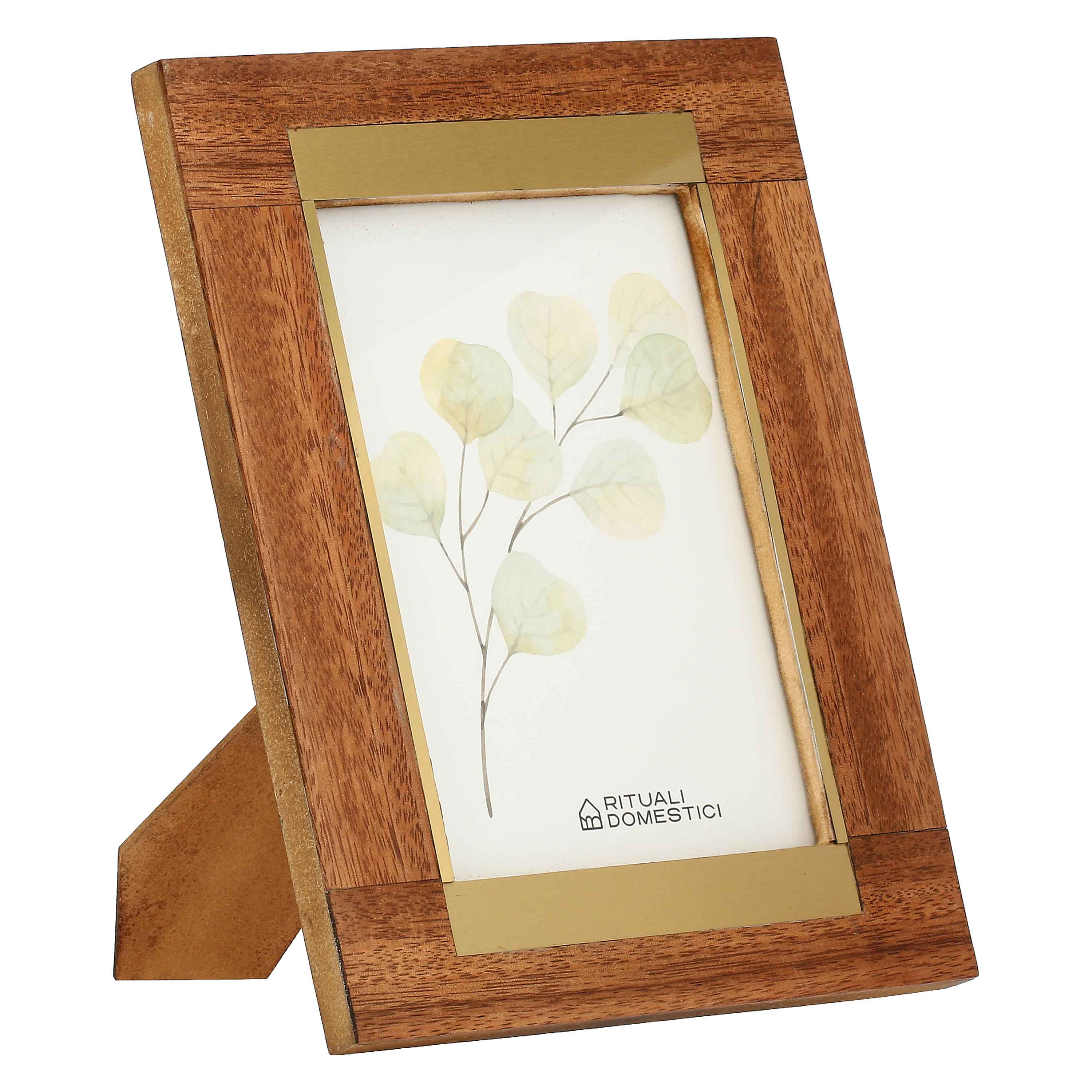 Rettangoli Protafoto, Miranda - Legno Riciclato E Metallo, 19x1x24h cm