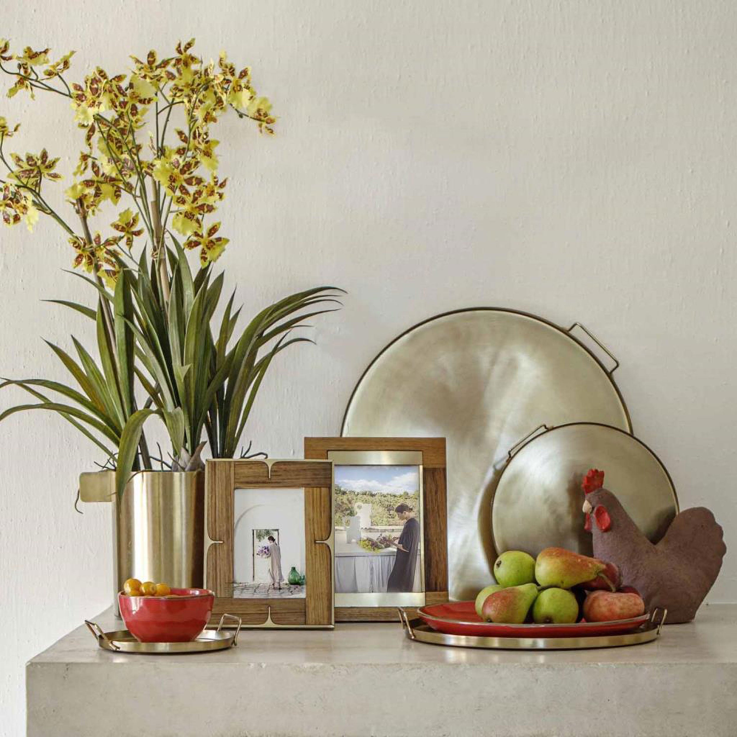 Rettangoli Protafoto, Miranda - Legno Riciclato E Metallo, 19x1x24h cm