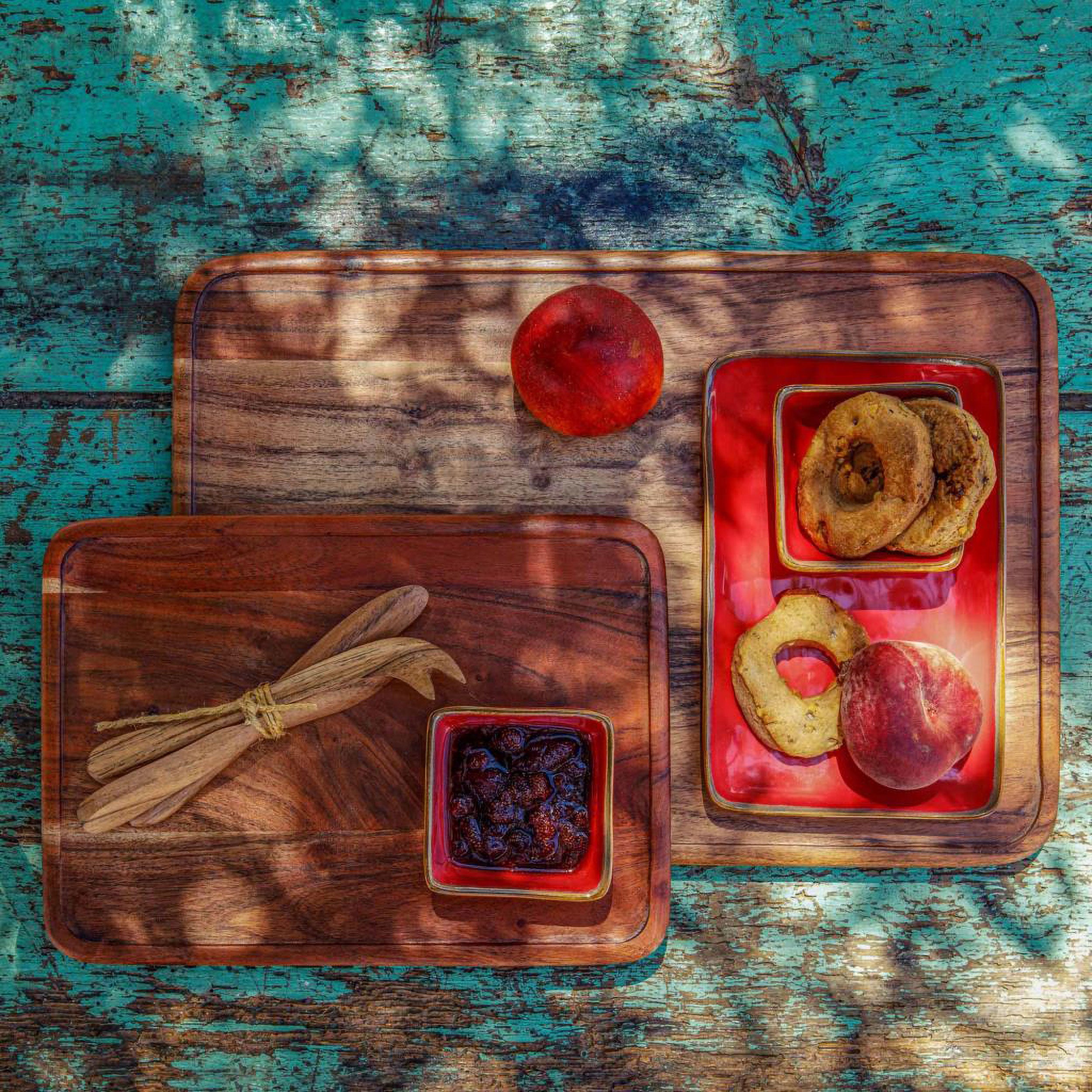 Vassoio Rettangolare, Nonperlamarmellata - Legno di Acacia, 28x20x1,5h cm