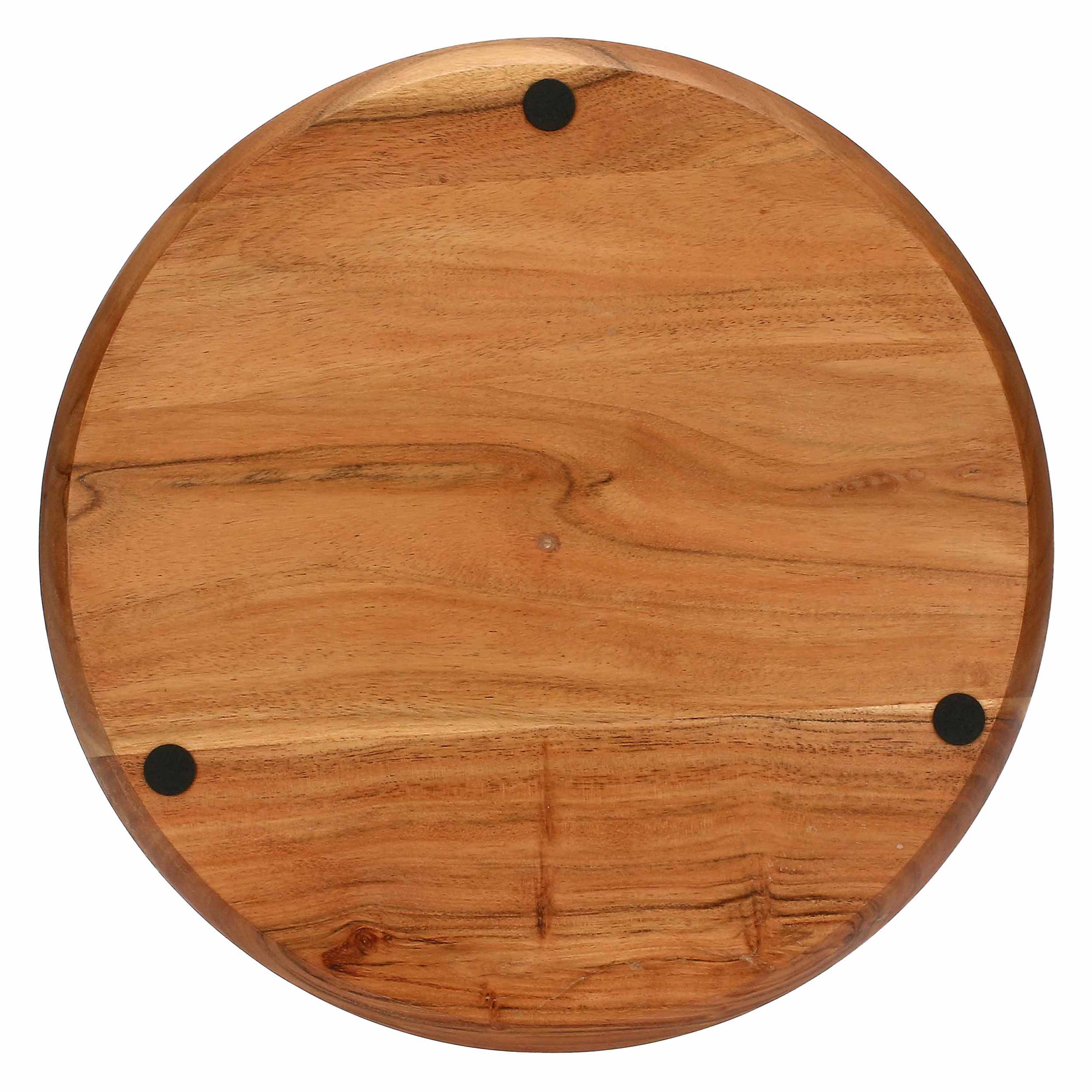 Vassoio Rotondo In Acacia, Nonperilmiele - Legno di Acacia, 36x36x1,5h cm