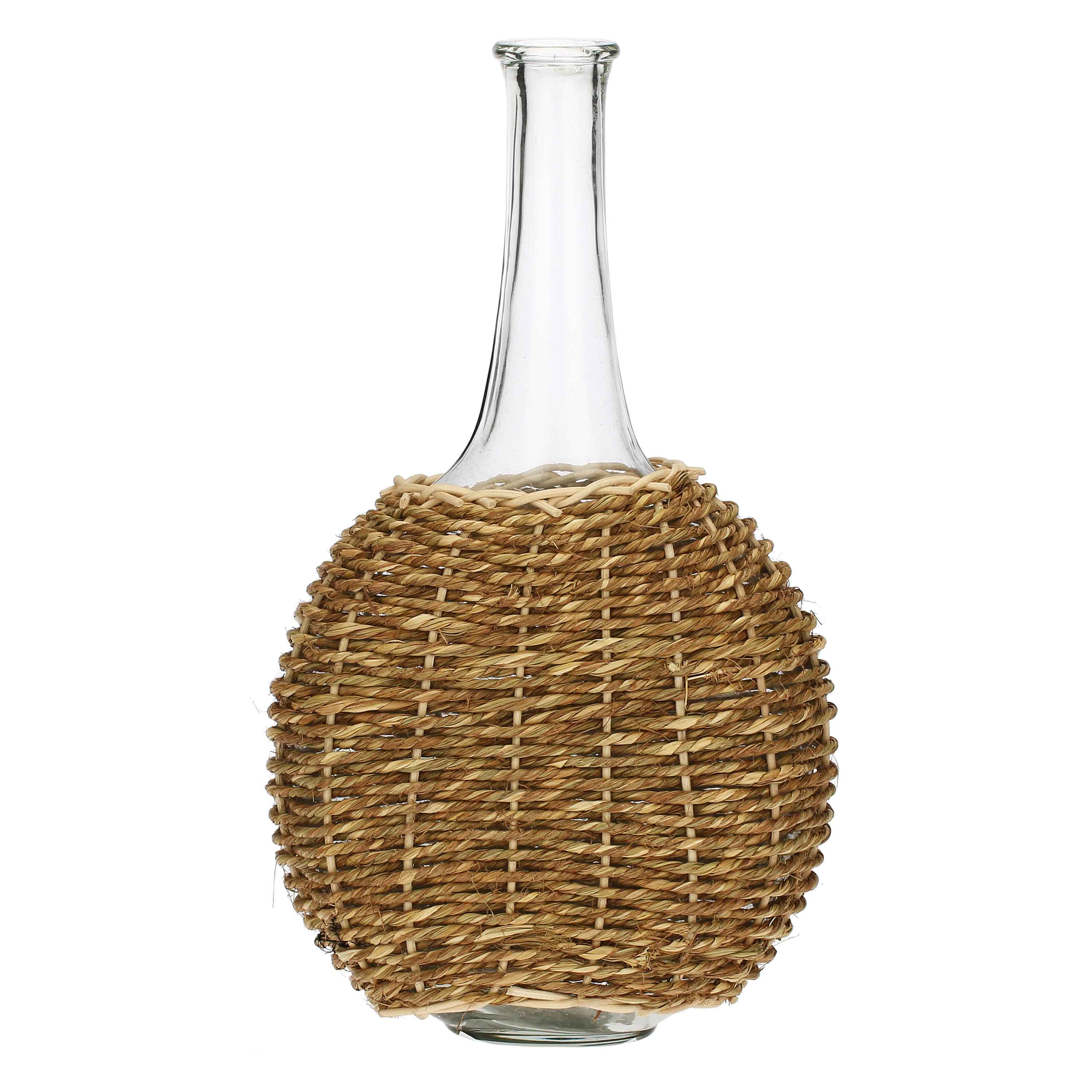 Fiaschetta Alta, Fischiperfiaschi - Vetro E Corda, 17x17x19h cm