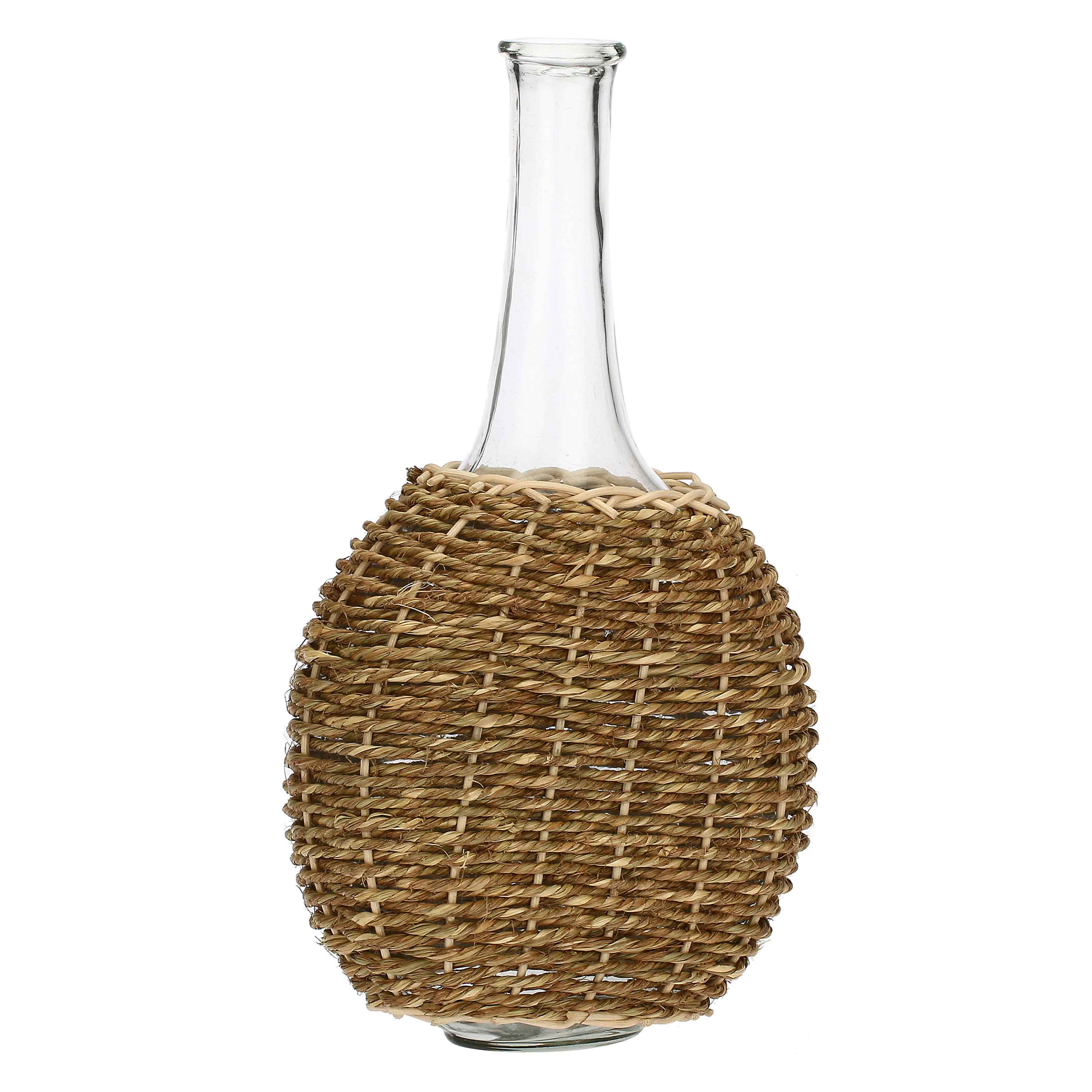 Fiaschetta Alta, Fischiperfiaschi - Vetro E Corda, 17x17x19h cm