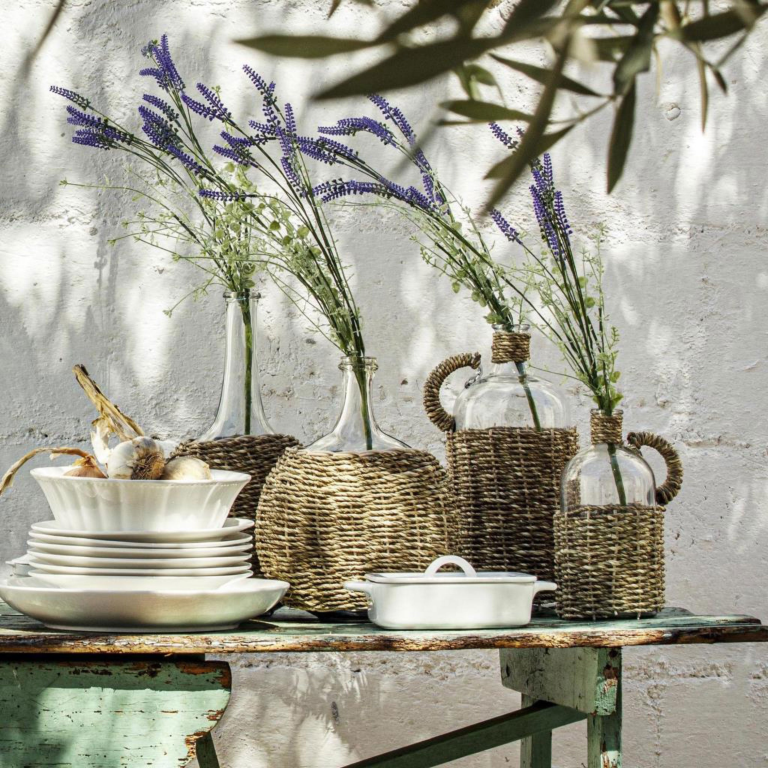 Fiasco Alto, Fischiperfiaschi - Vetro E Corda, 17x17x19h cm