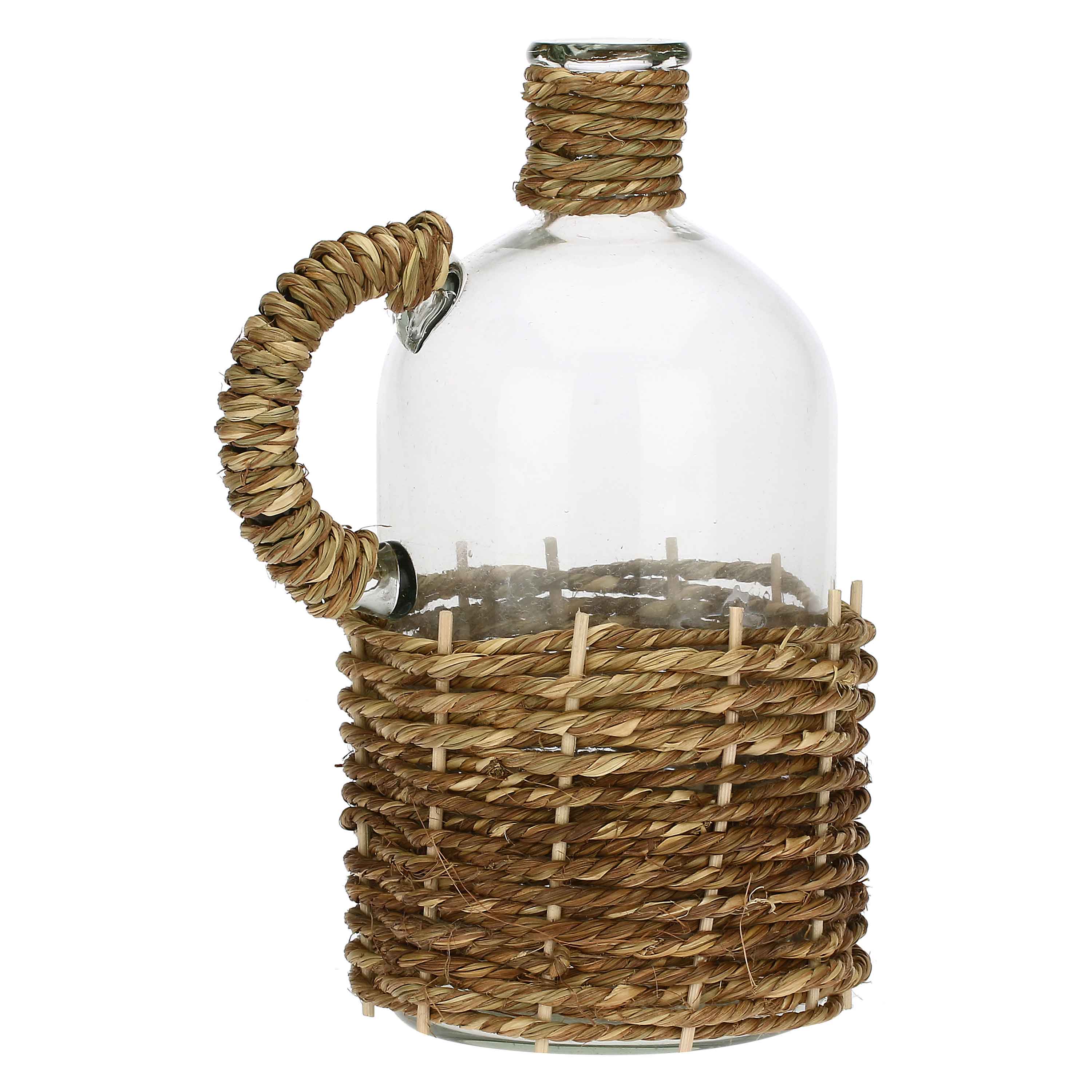 Fiasco Basso, Fischiperfiaschi - Vetro E Corda, 17x17x19h cm