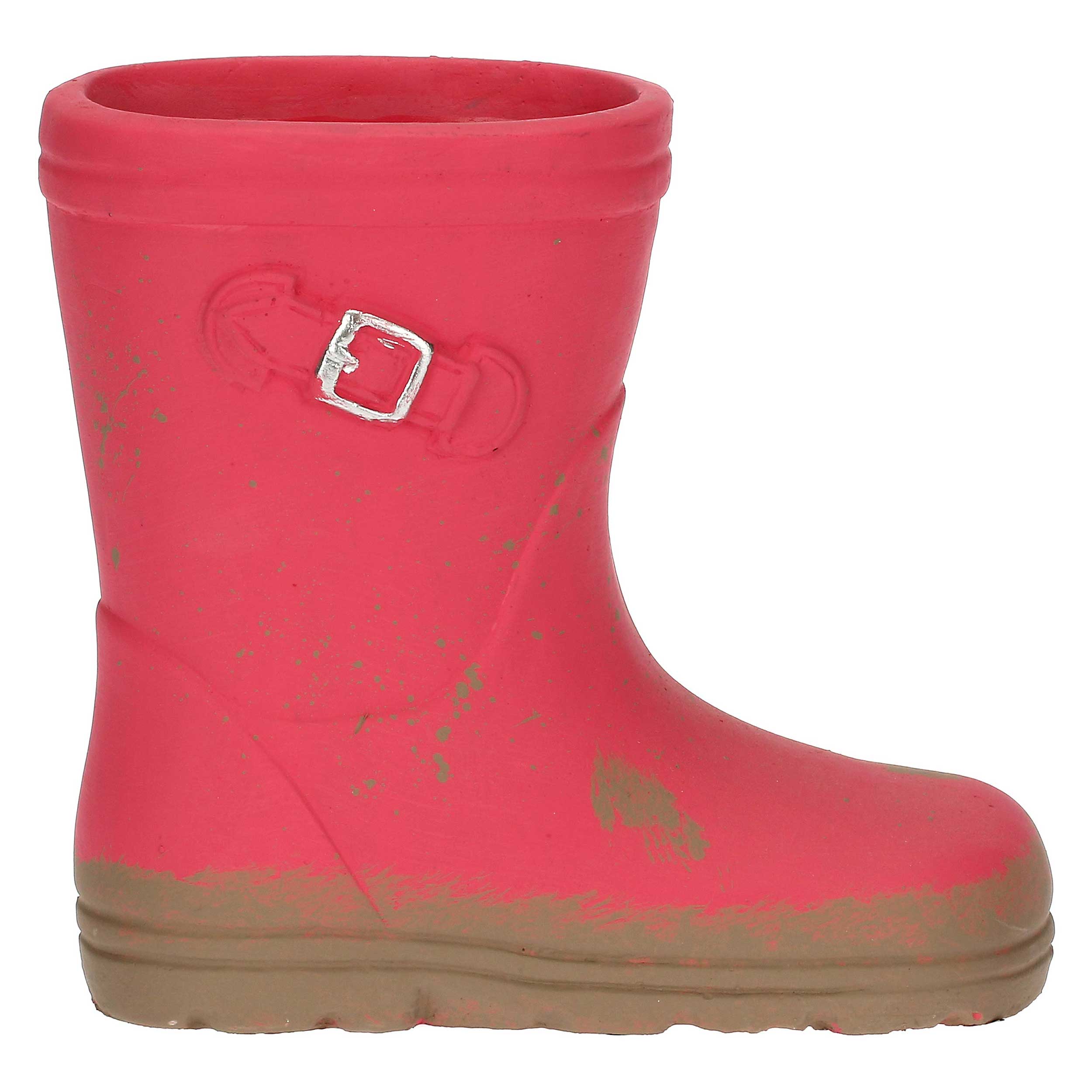 Cachepot Stivale Dx Fucsia, Splash - Resina cementizia, 15,5x7x14h cm