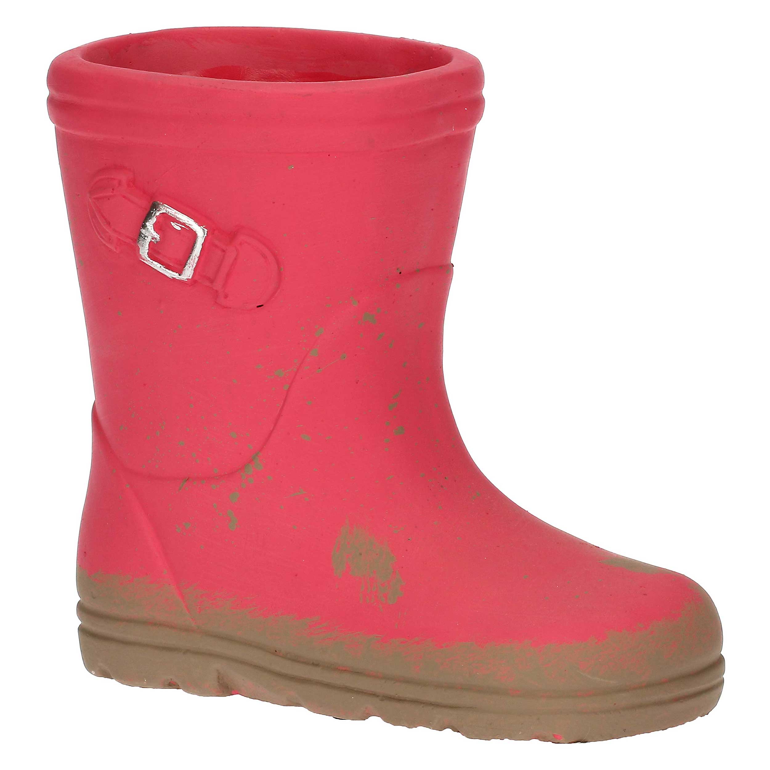 Cachepot Stivale Dx Fucsia, Splash - Resina cementizia, 15,5x7x14h cm