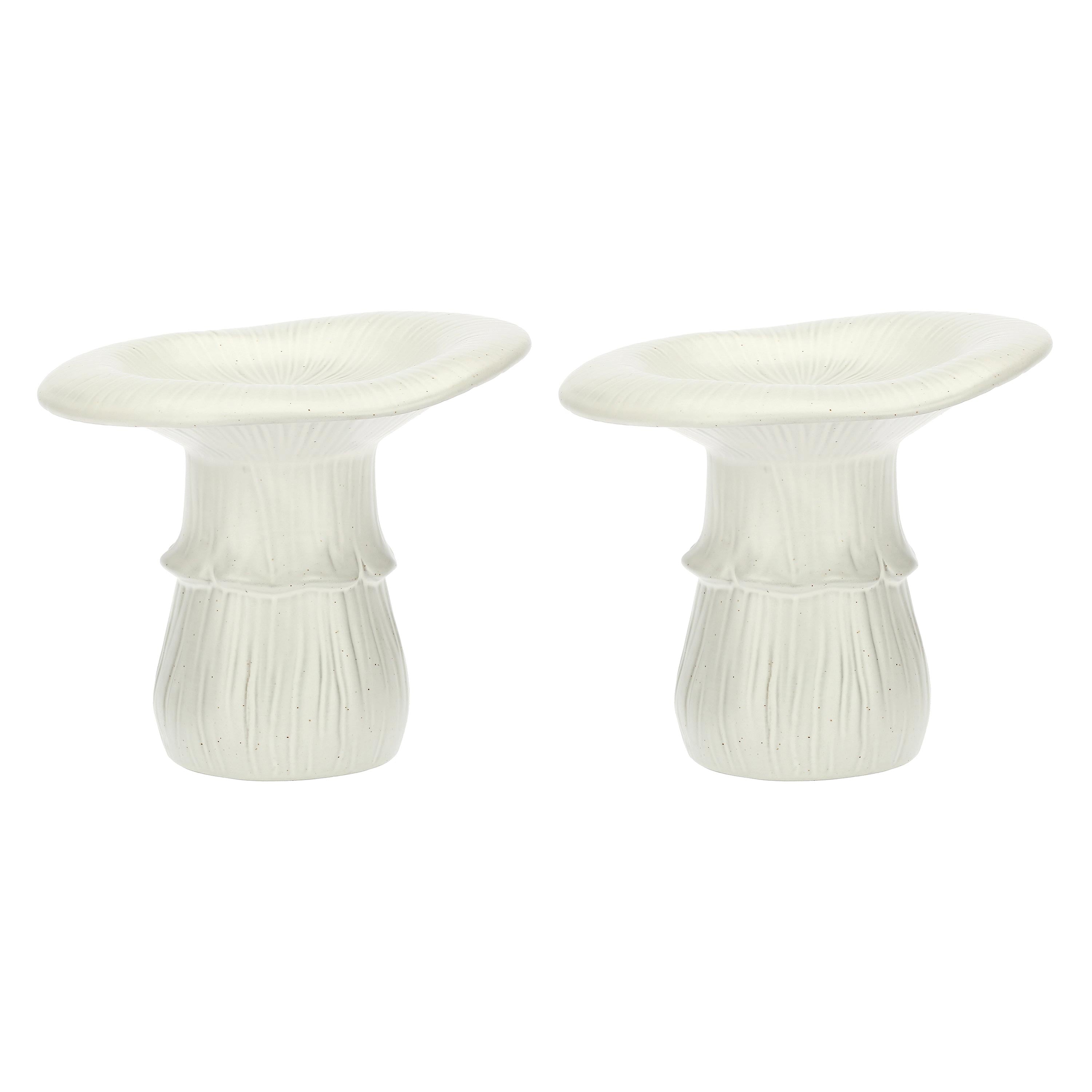 Set da 2, Fungo Decorativo L, Nelrisotto - Gres, ø 16x 14,5 h cm
