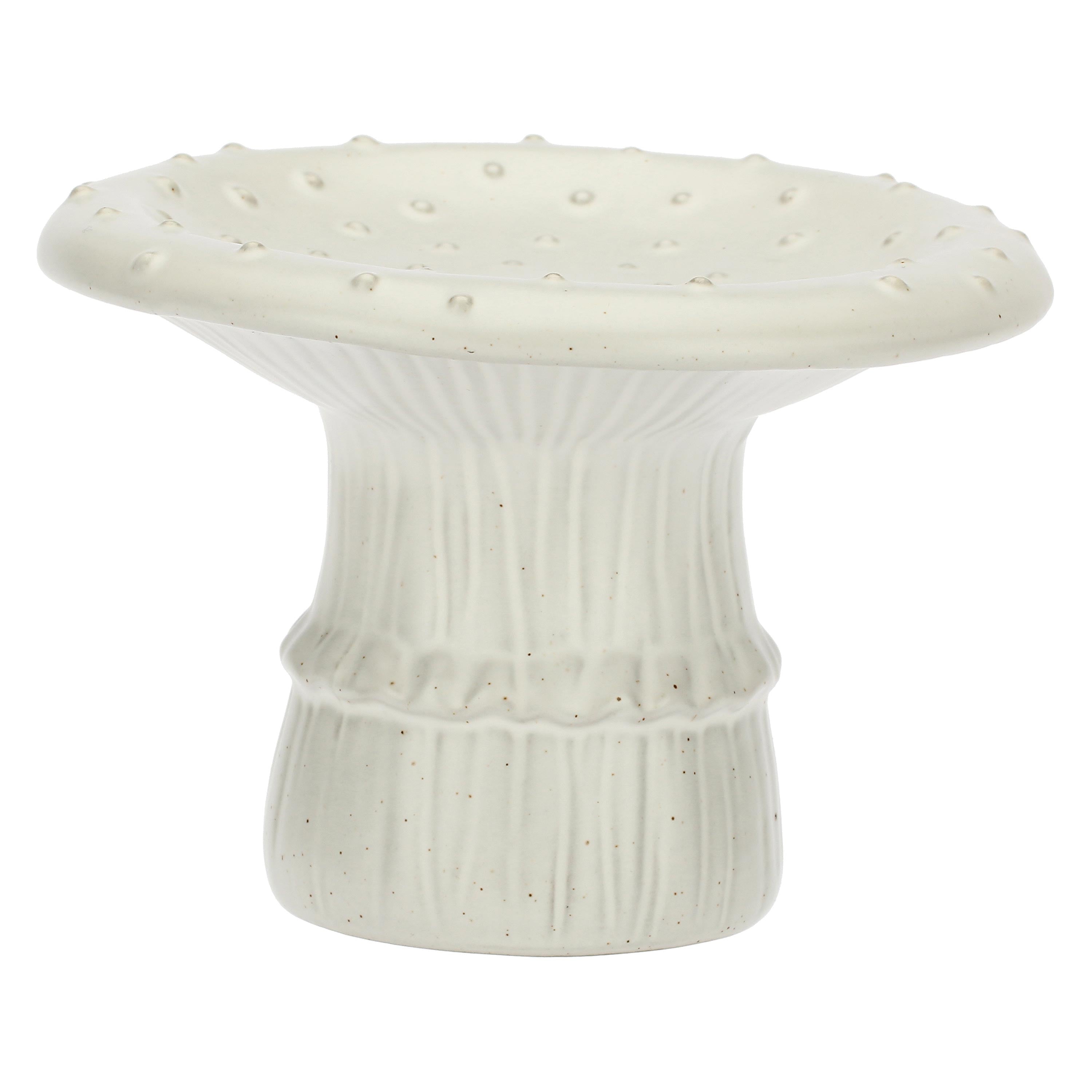 Set da 2, Fungo Decorativo M Pois, Nelrisotto - Gres, ø 15x10,5 cm h