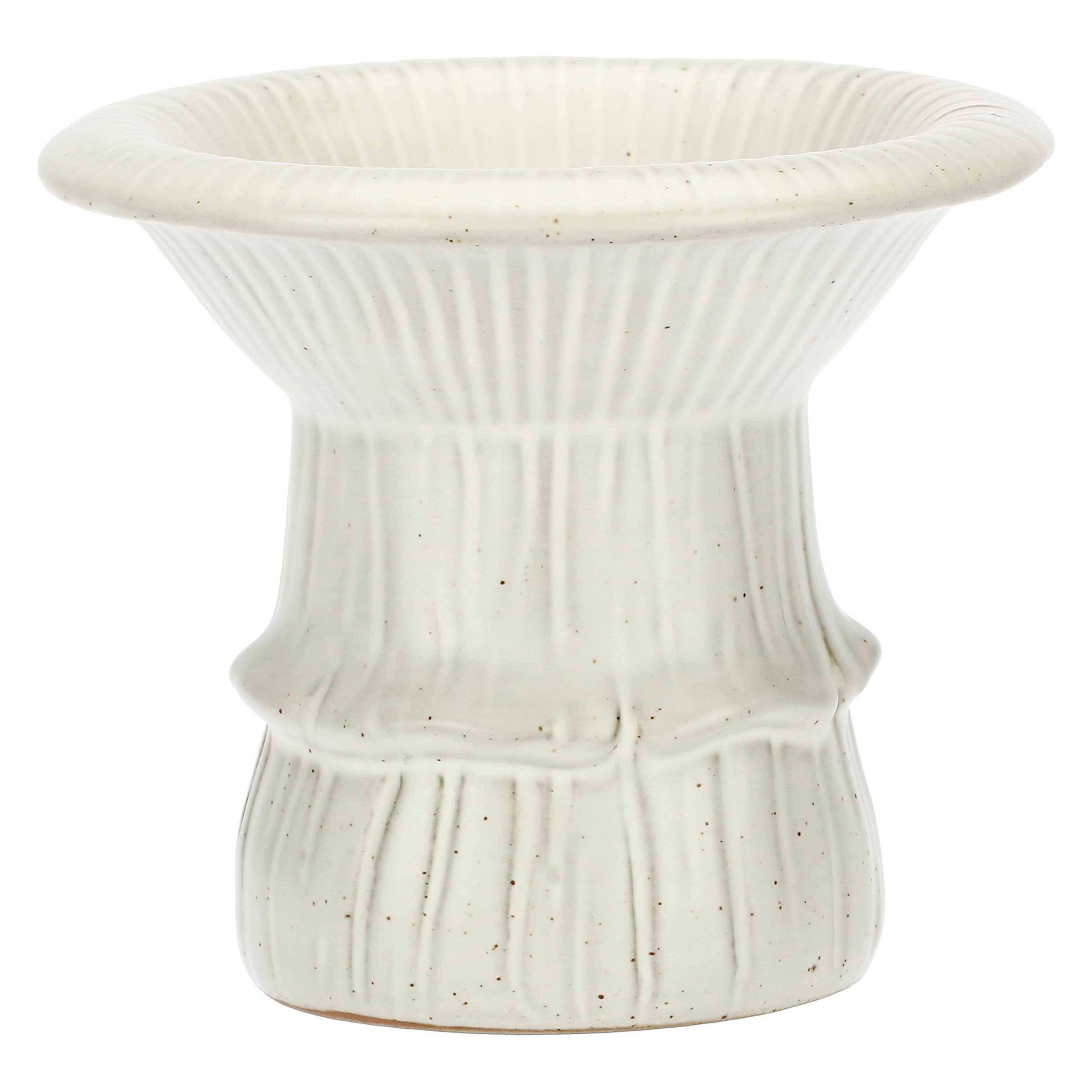 Set da 2, Fungo Decorativo M Concavo, Nelrisotto - Gres, ø 13 x 11,5 cm h