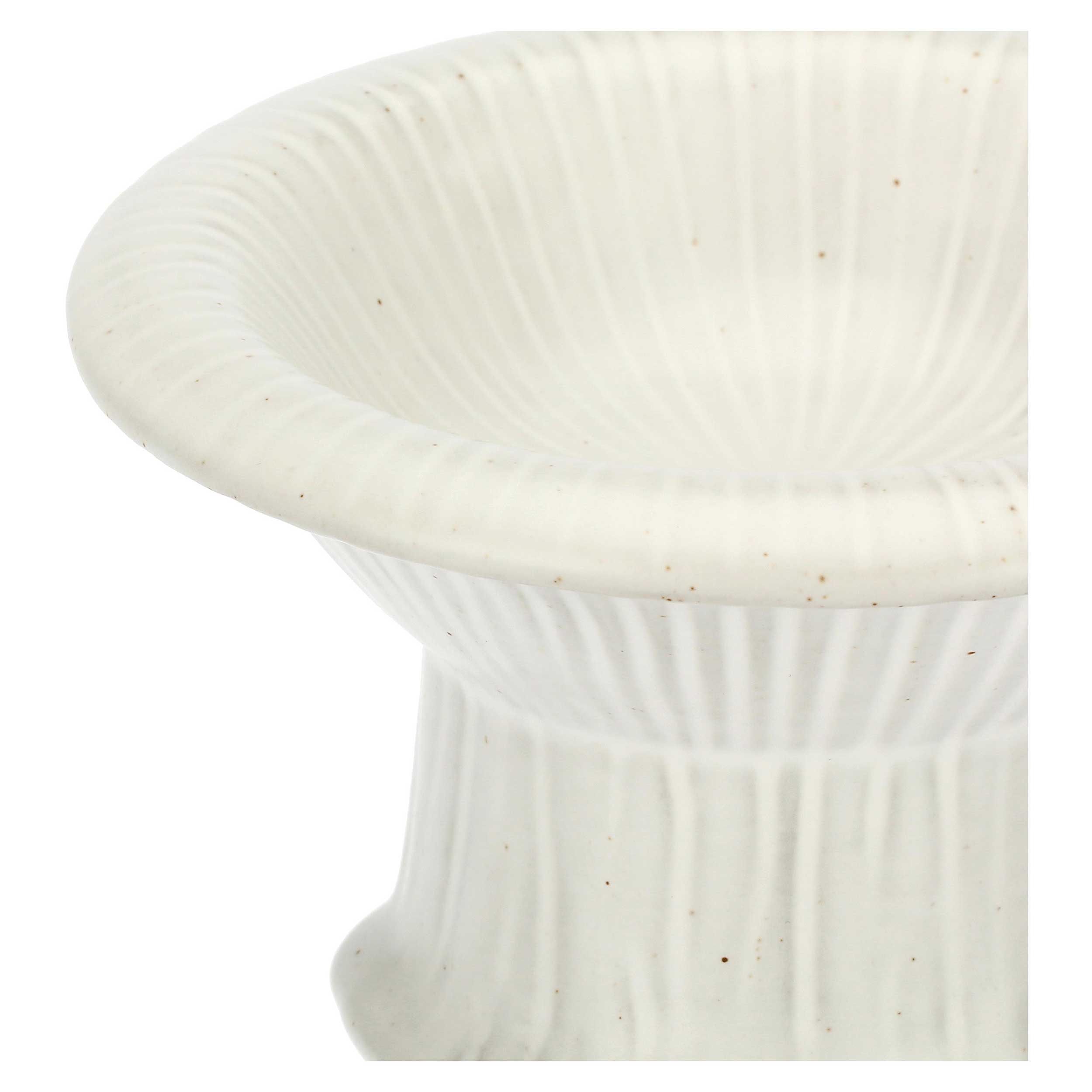 Set da 2, Fungo Decorativo M Concavo, Nelrisotto - Gres, ø 13 x 11,5 cm h