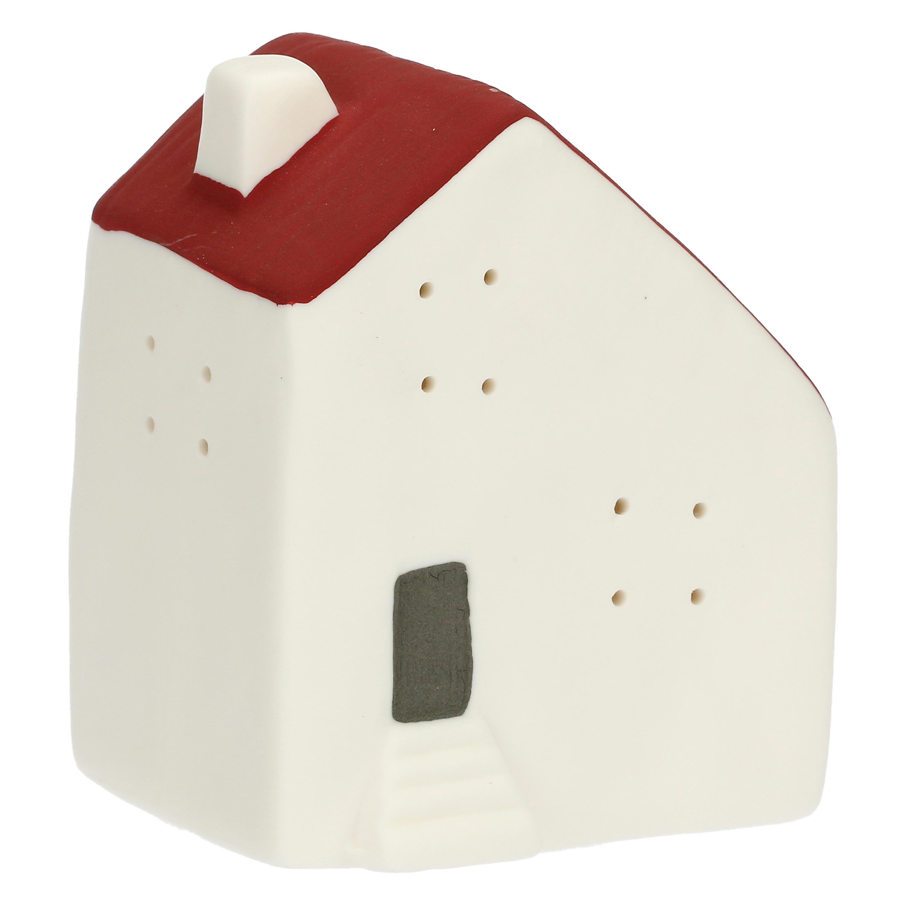 Set da 4, Casetta Led media rossa, Nelvillaggiocasetta