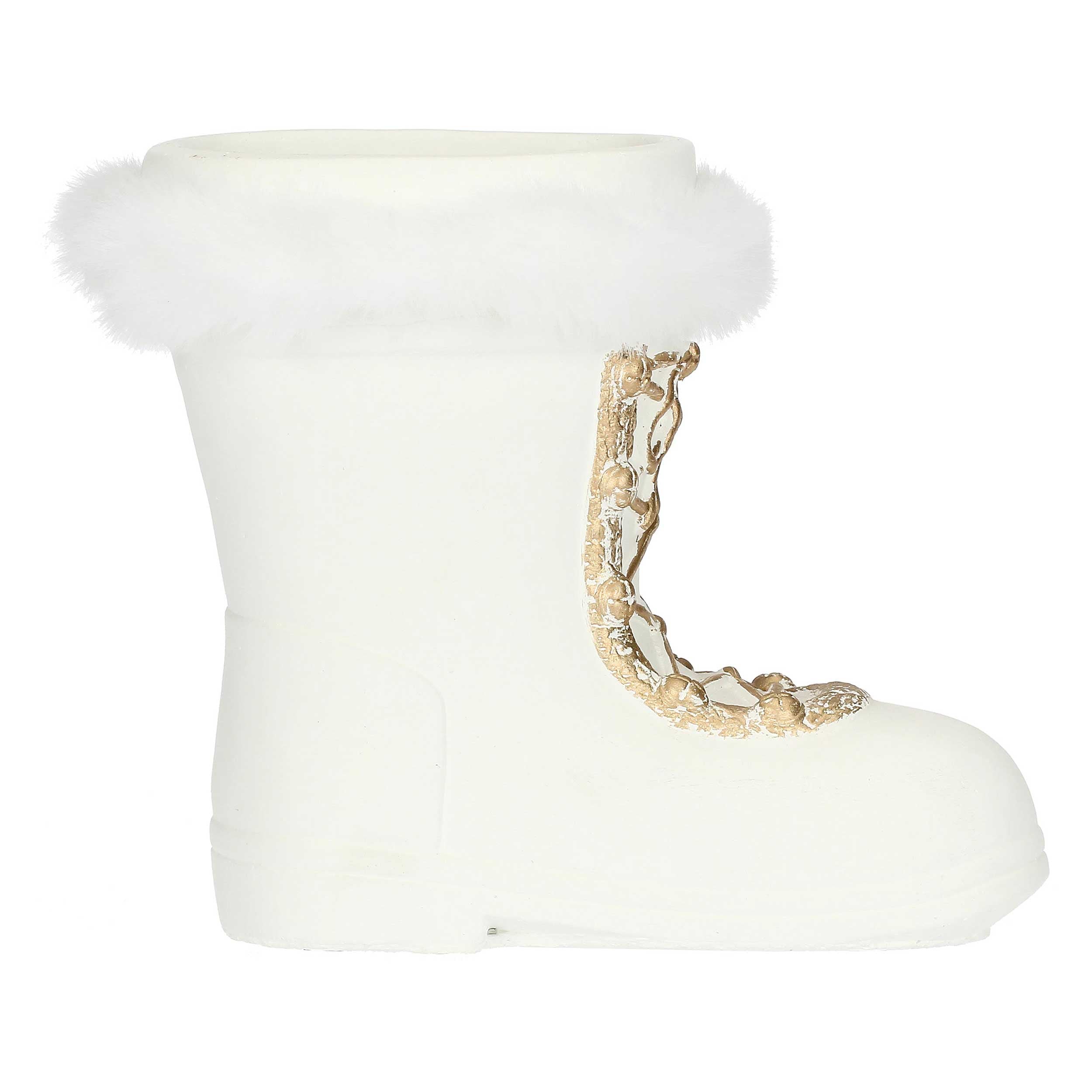 Cachepot Stivale Sinistro, Splomp - Resina cementizia, 11x20x20 cm h