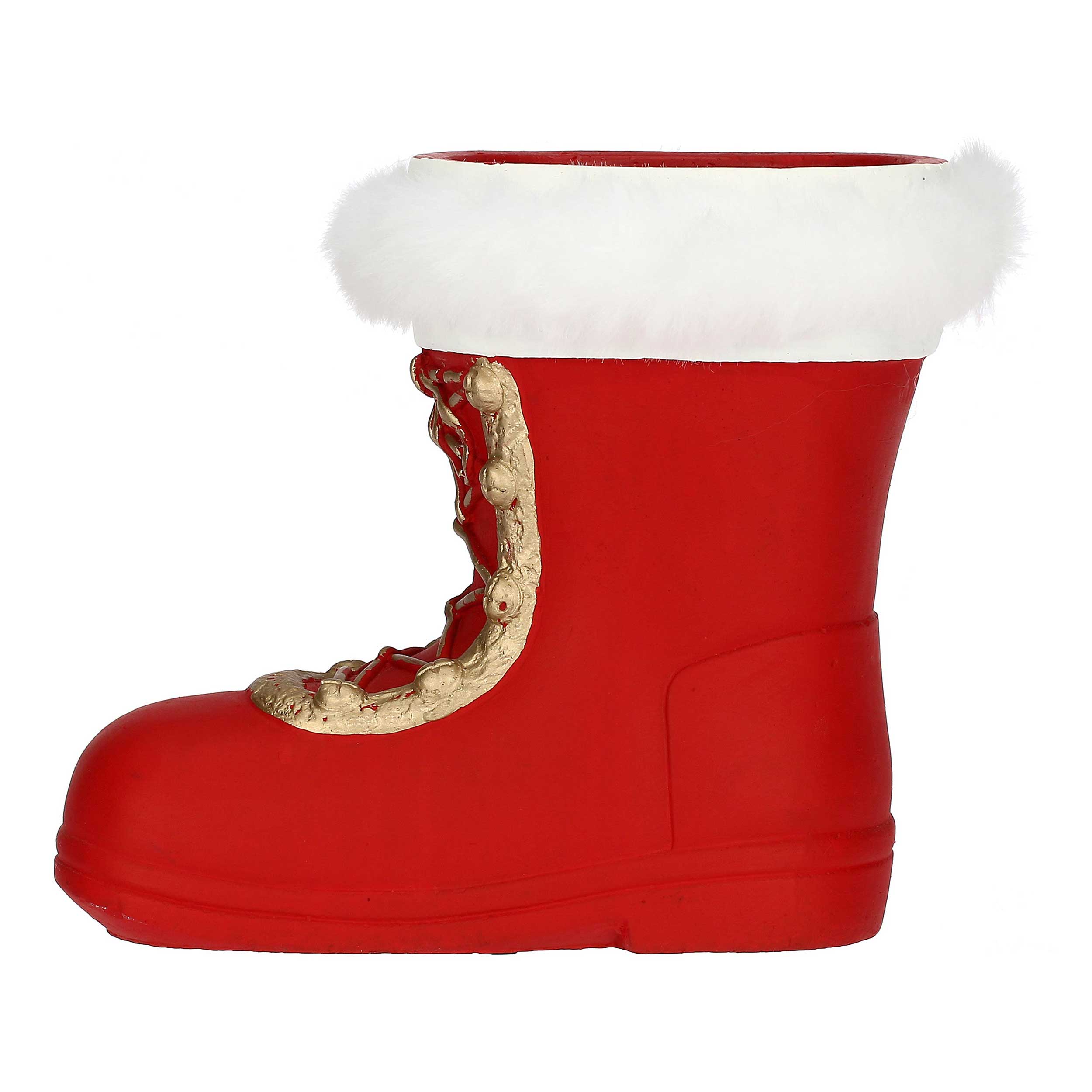 Cachepot Stivale destro, Splomp - Resina cementizia, 11X11X20 h cm