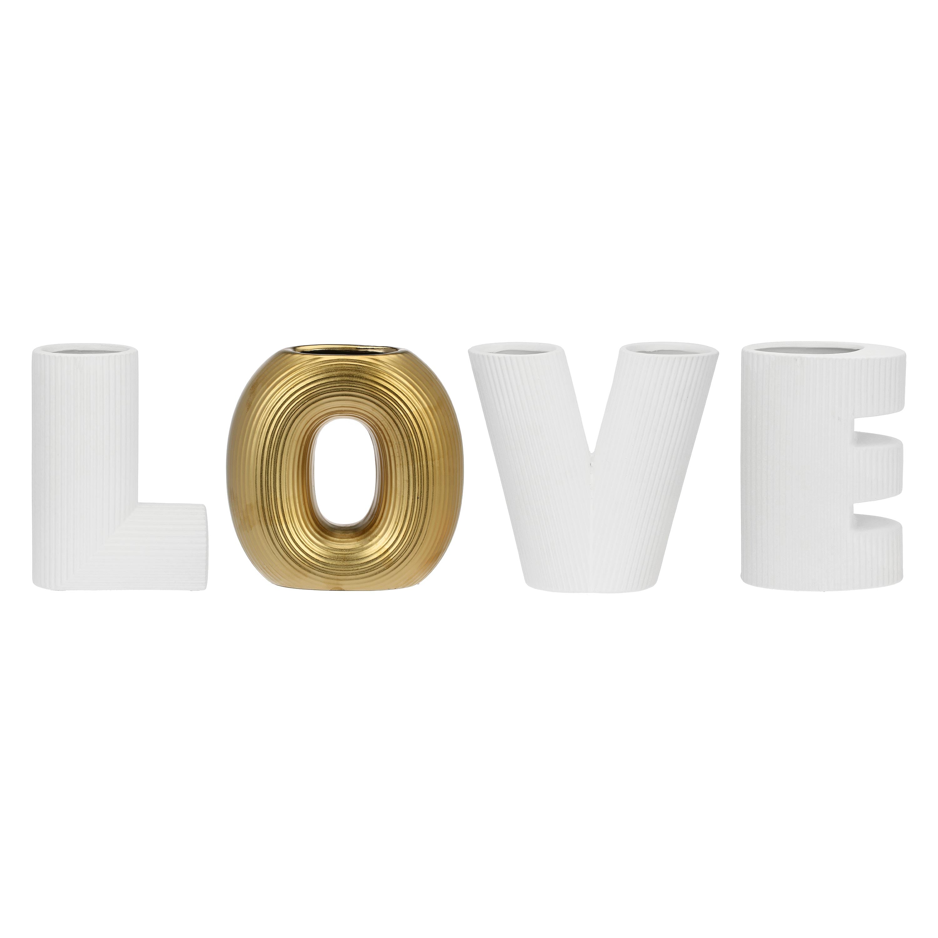 Vasi Decorativo Love, Amore - Ceramica, 52x5x15,5 cm h