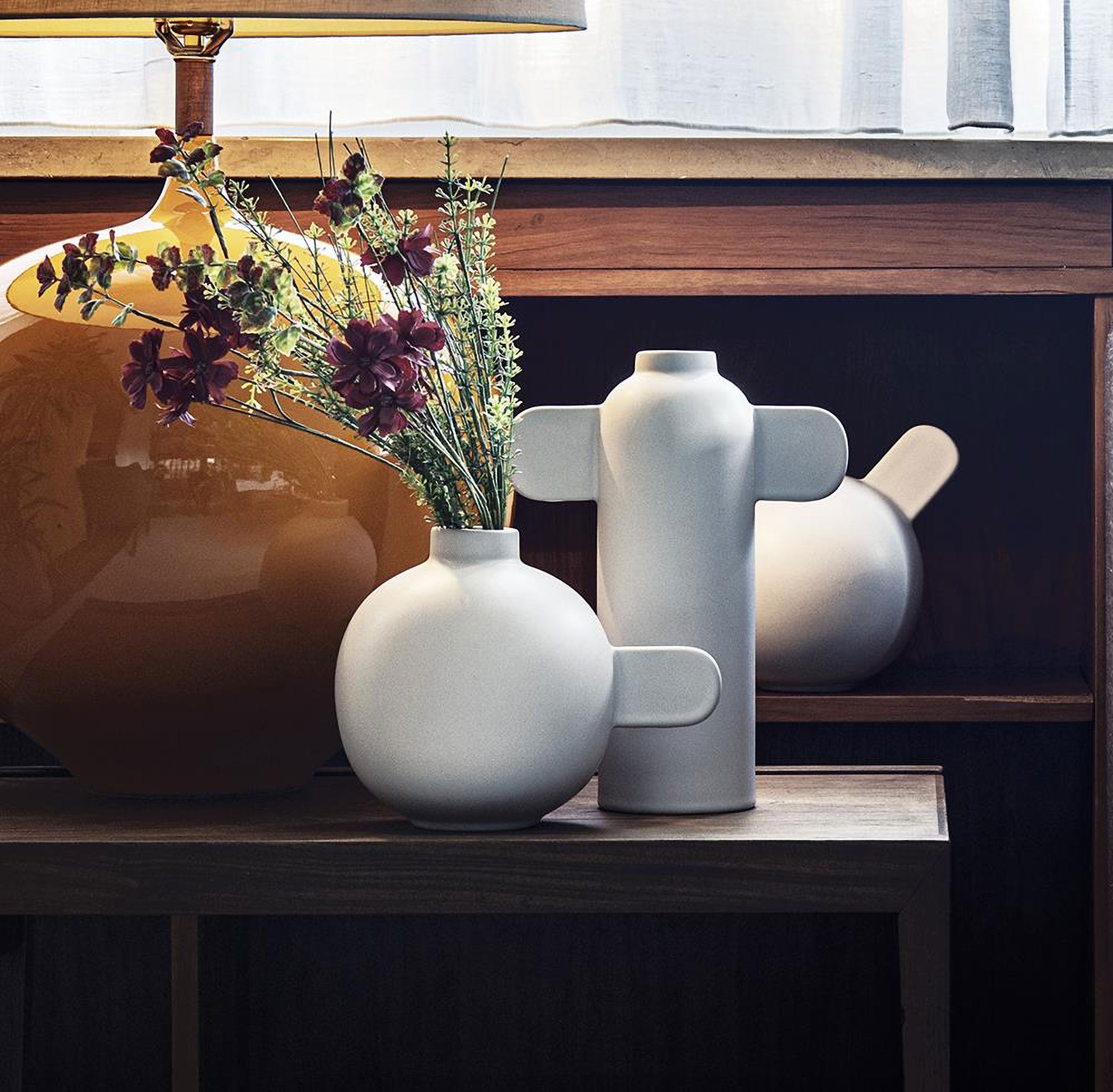 Vaso Basso Due, Petronio - Gres, 22,5x17x19cm