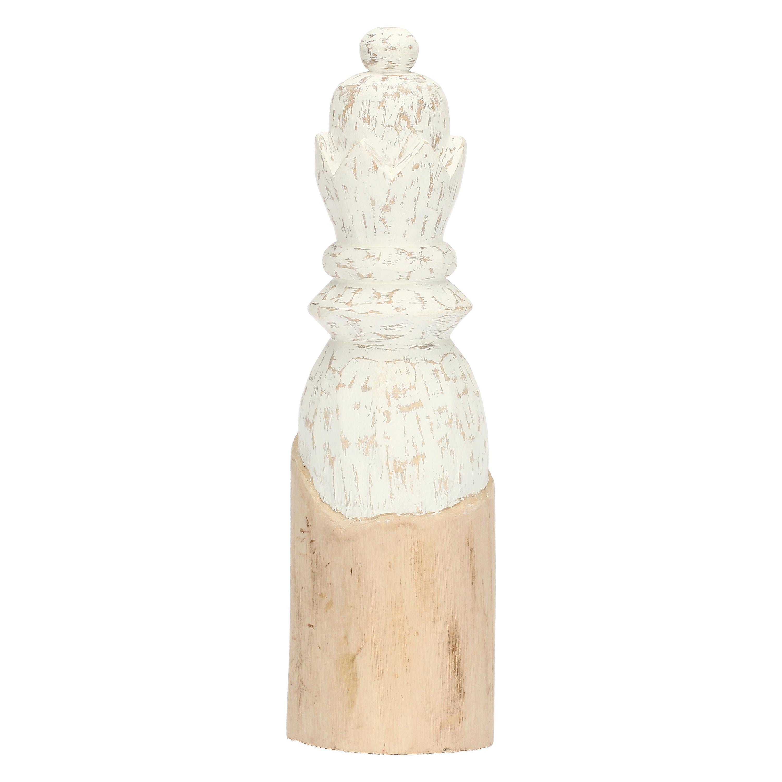 Regina Bianca, Scaccomatto - Legno Mango, 11 x 11 x 40 cm