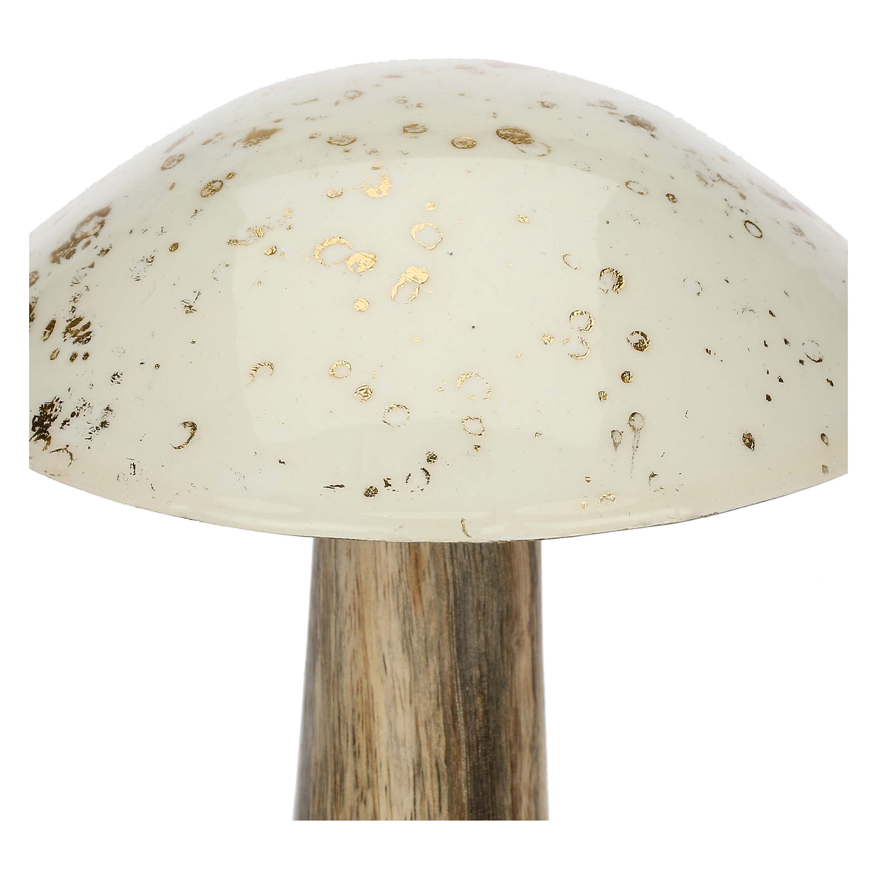 Set of 2, White Mushroom XL, Studio54 - Wood and enamel, 21x14x14 cm