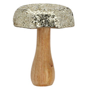 Set of 2, Glitter Mushroom L, Studio54 - Wood and enamel, 15x13x13 cm