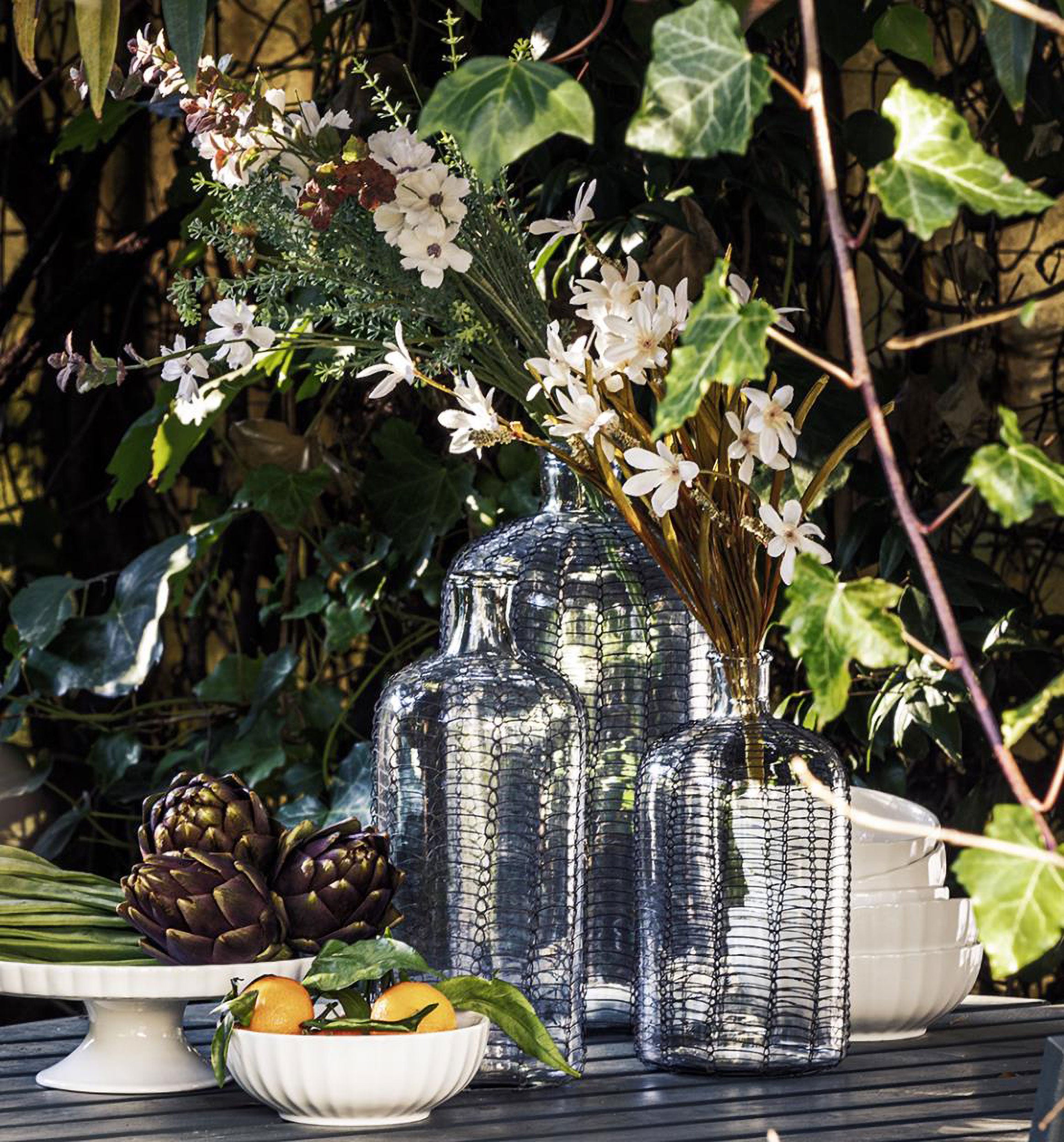 Vaso Basso, Sgabbiami - Vetro E Metallo, 13x13x26