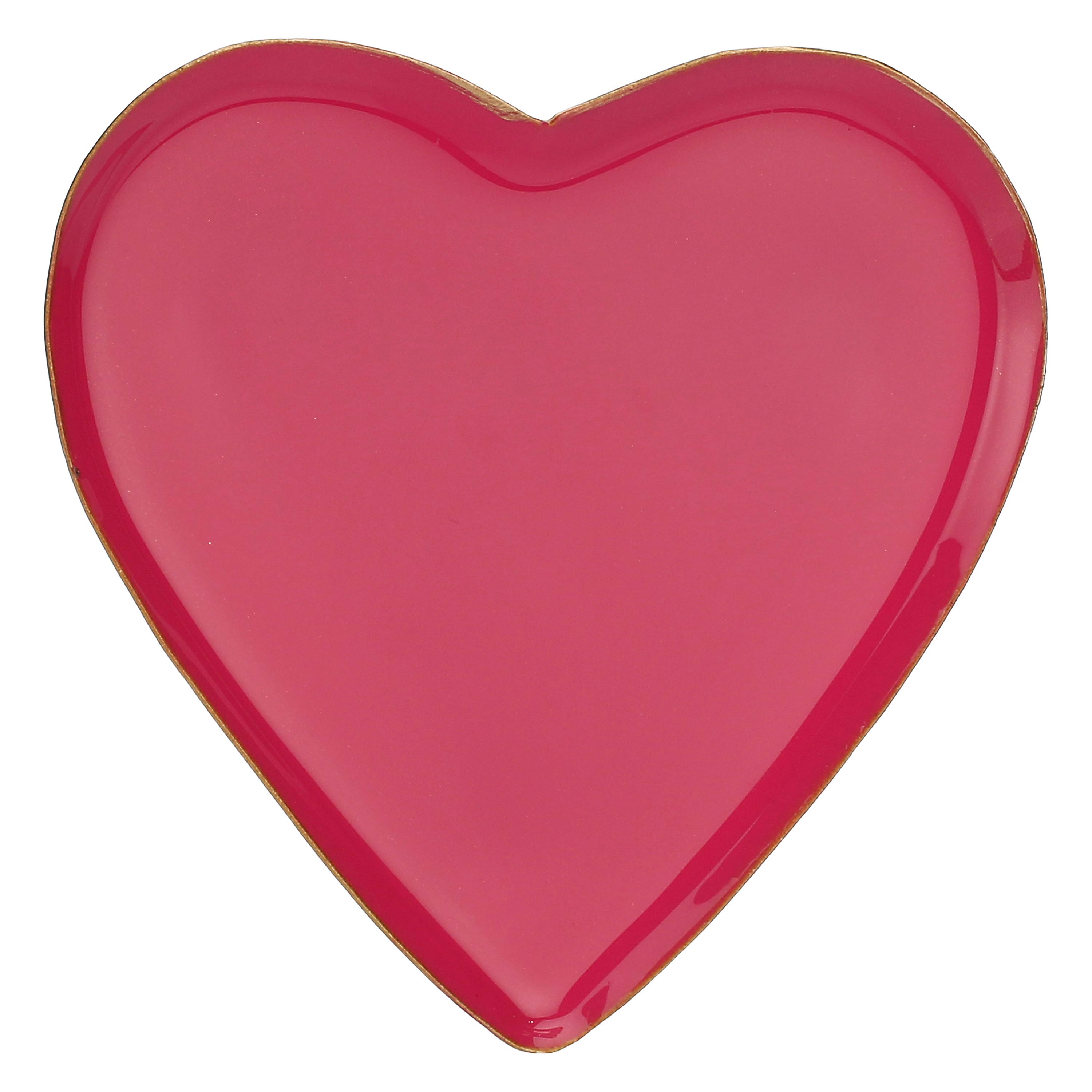 Piattini Cuore, Nonsolorosso3 - Metallo Smaltato, piattino grande: 15x15,5 cm medio: 12,5x 12,5 cm piccolo: 10x9,5 cm h