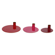 3 Portacandele Cerchi, Nonsolorosso - Metallo Smaltato, grande:ø 16cm, h 3 cm, medio ø 13,5 cm, h 3 cm piccolo: ø 10 cm, h 3 cm