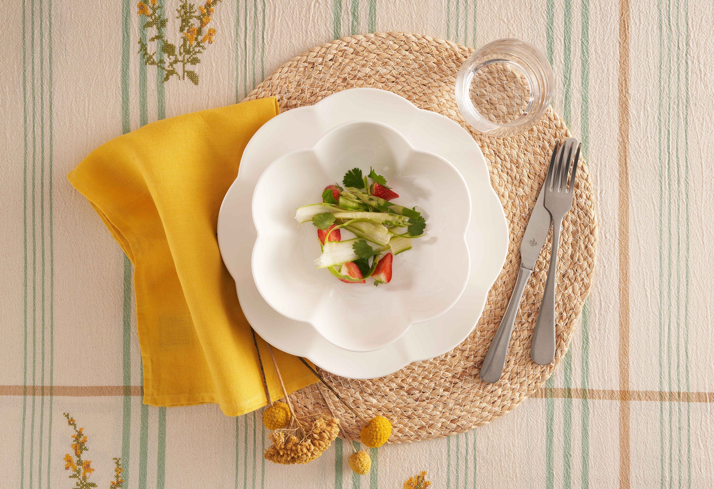 Set da 6, Piatto Fondo, Villadeifiori - Porcellana, Ø20 cm