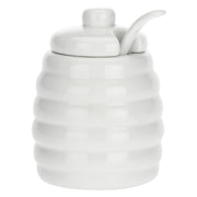 Zuccheriera Con Cucchiaino, Menage - Porcellana, Ø 6,5; h10 cm