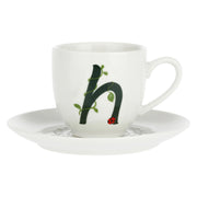 Tazza Caffe' con piattino 'H', Solotua - Porcellana, 90 cc
