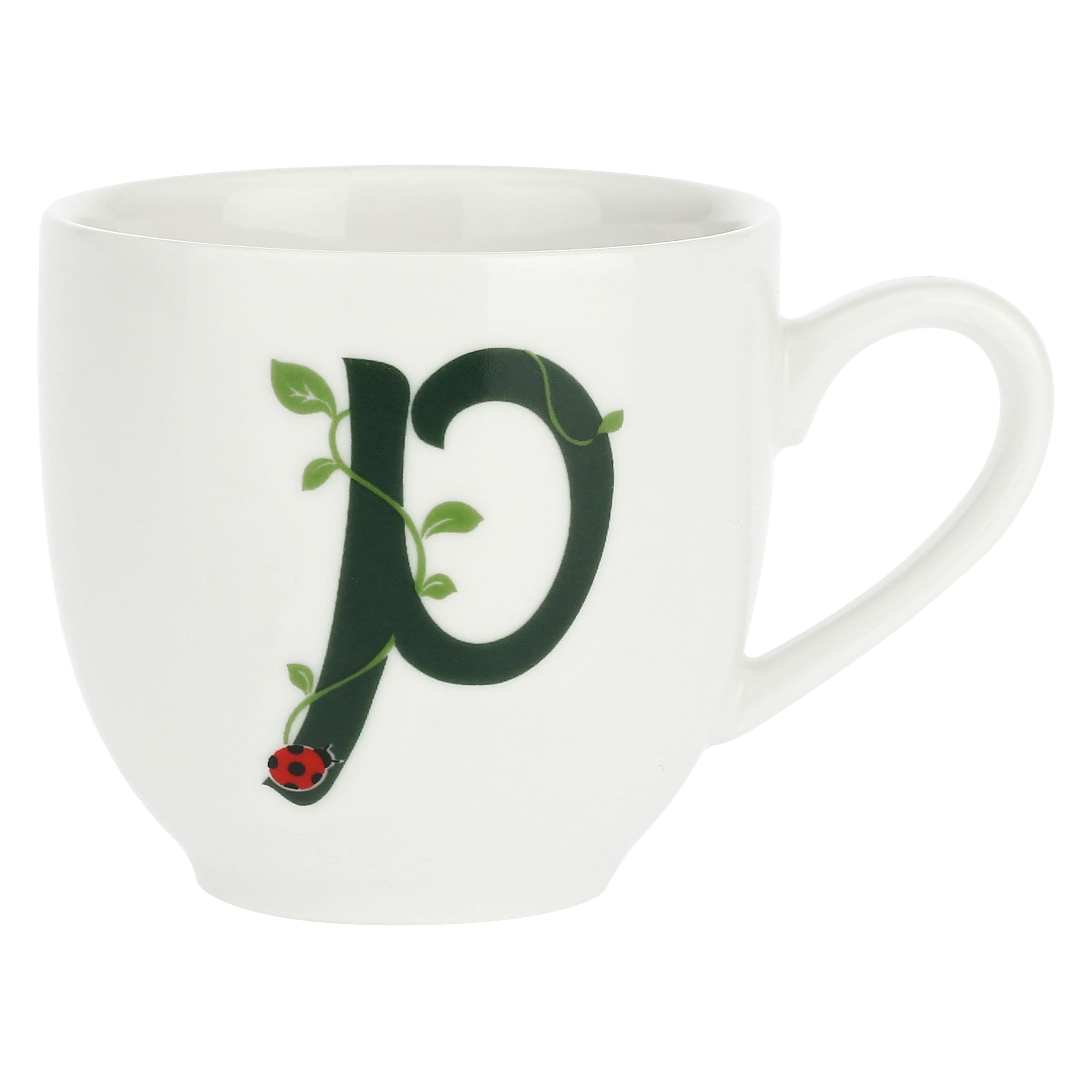 Tazza Caffe' con piattino 'P', Solotua - Porcellana, 90 cc