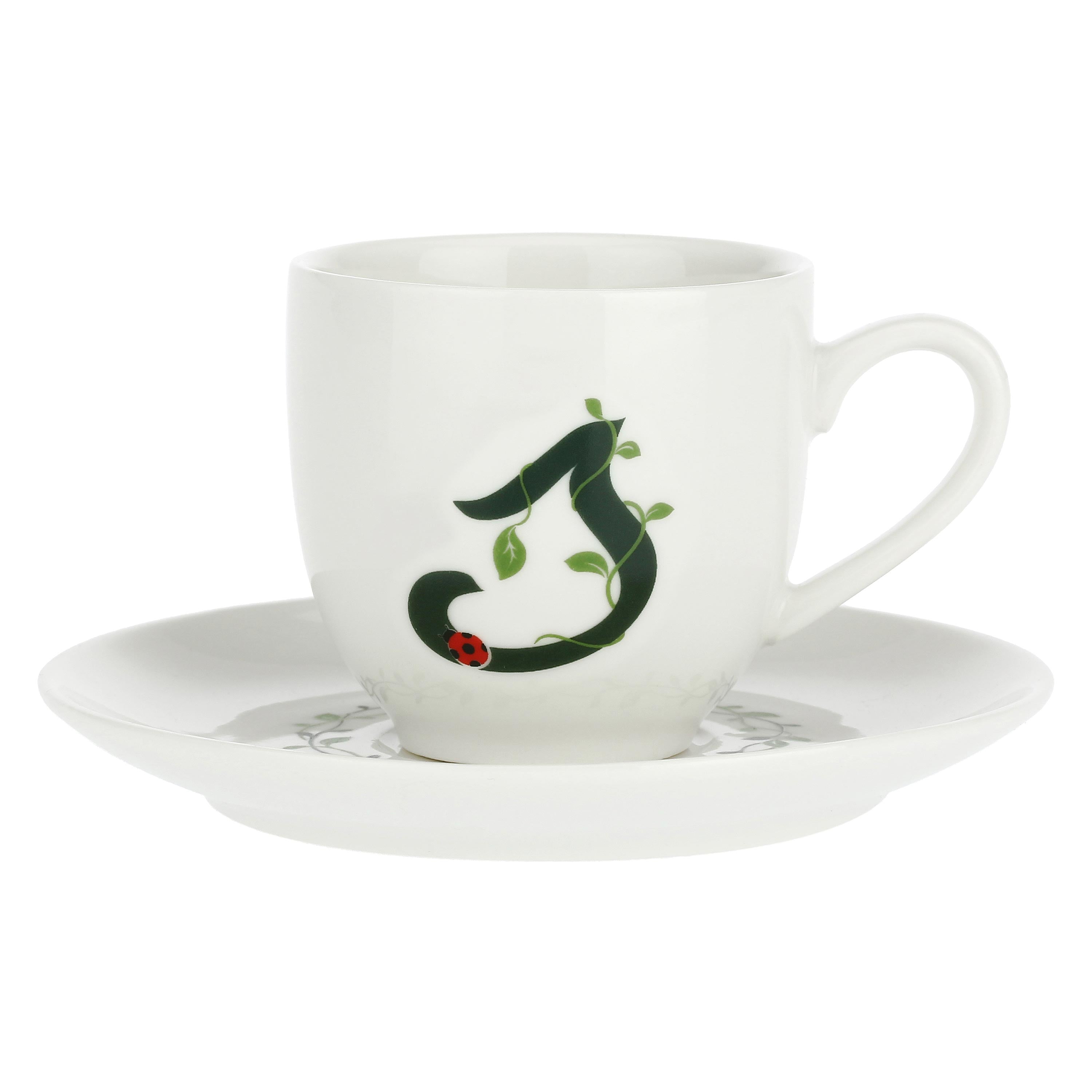 Tazza Caffè con piattino "S", SoloTua - Porcellana, 90 cc