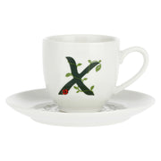 Tazza Caffe' con piattino 'x', Solotua - Porcellana, 90 cc