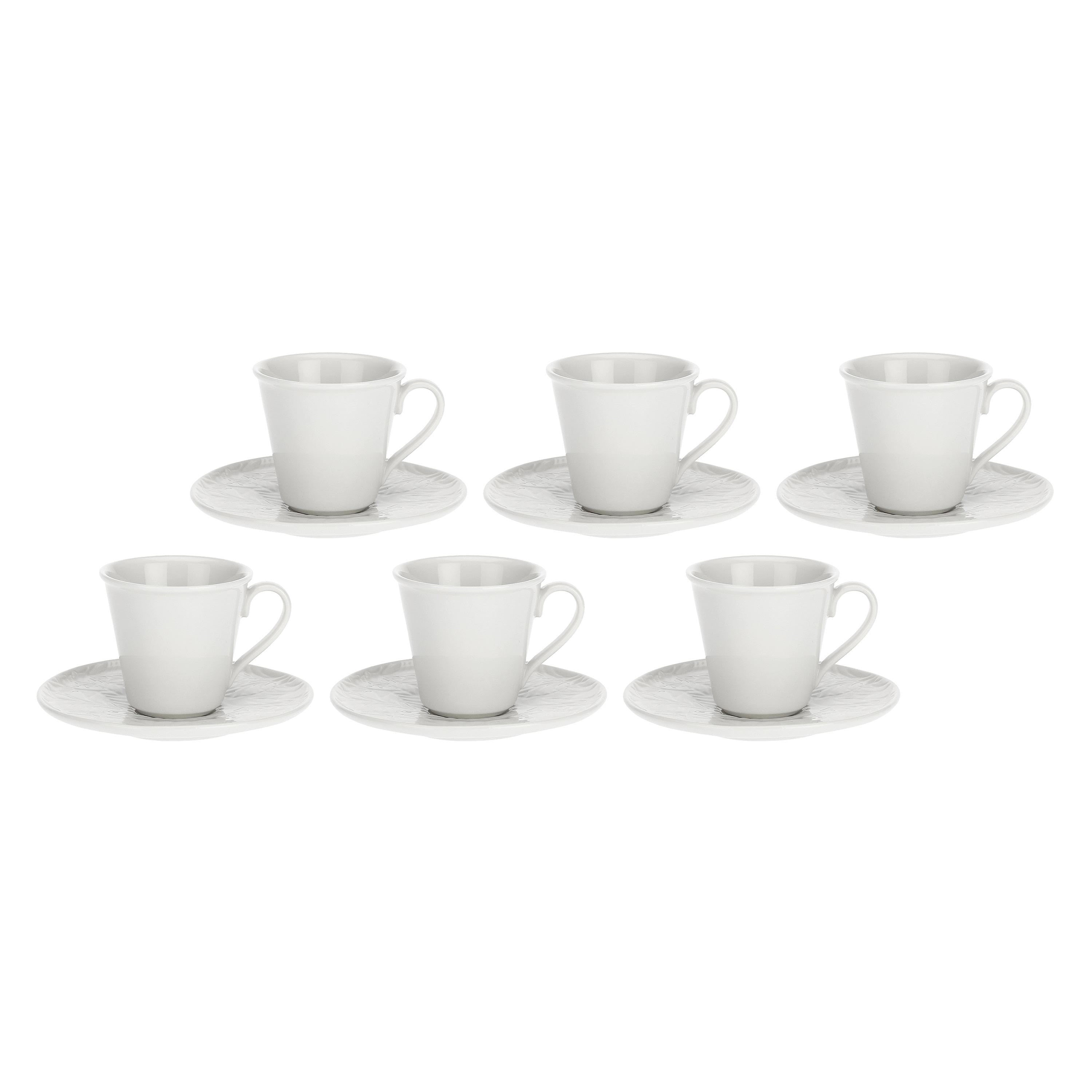 Set da 6, Tazza Caffè con piattino, Bosco - Porcellana