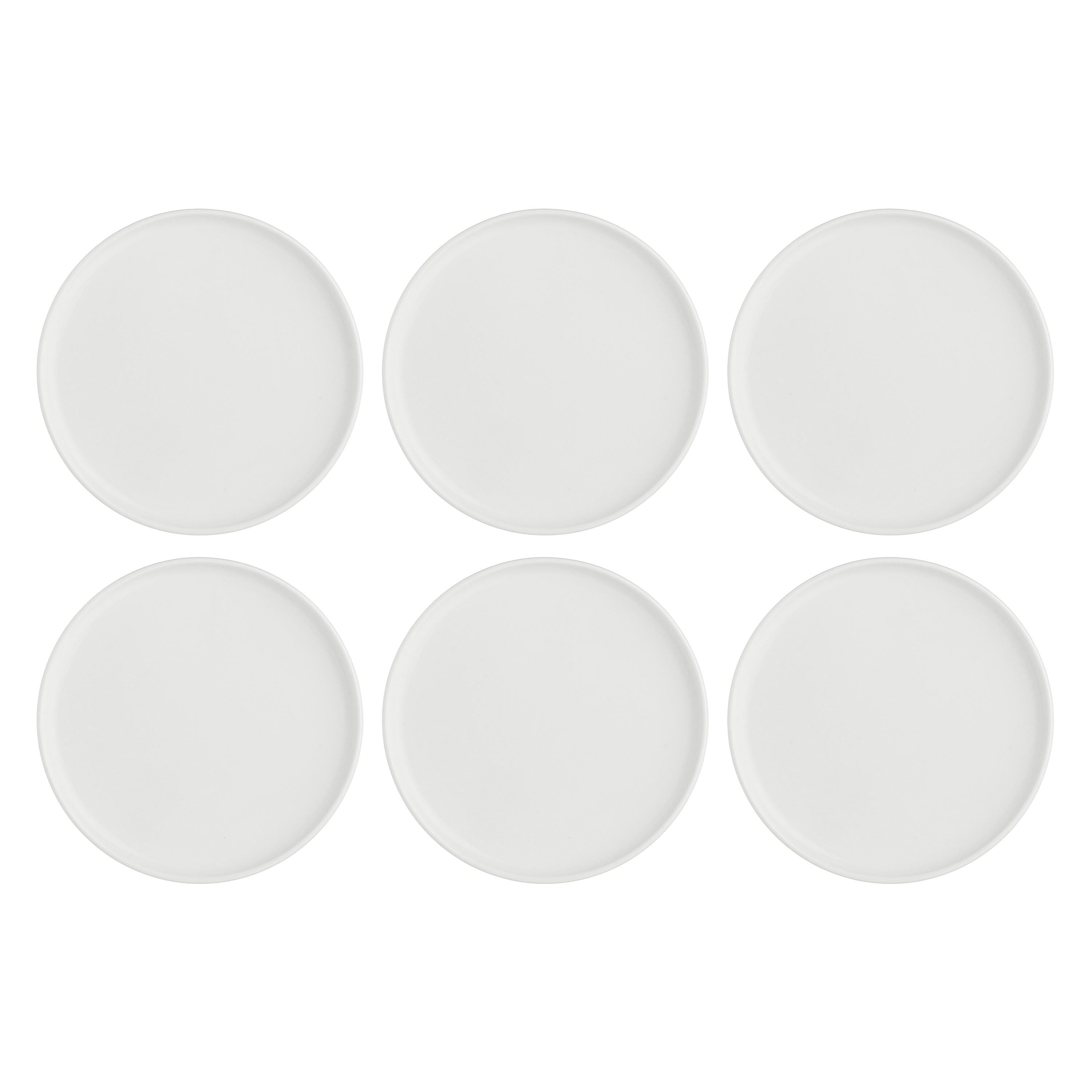 Set da 6, Gourmet Piatto Teso, Essenziale - Bone China, Ø17 cm