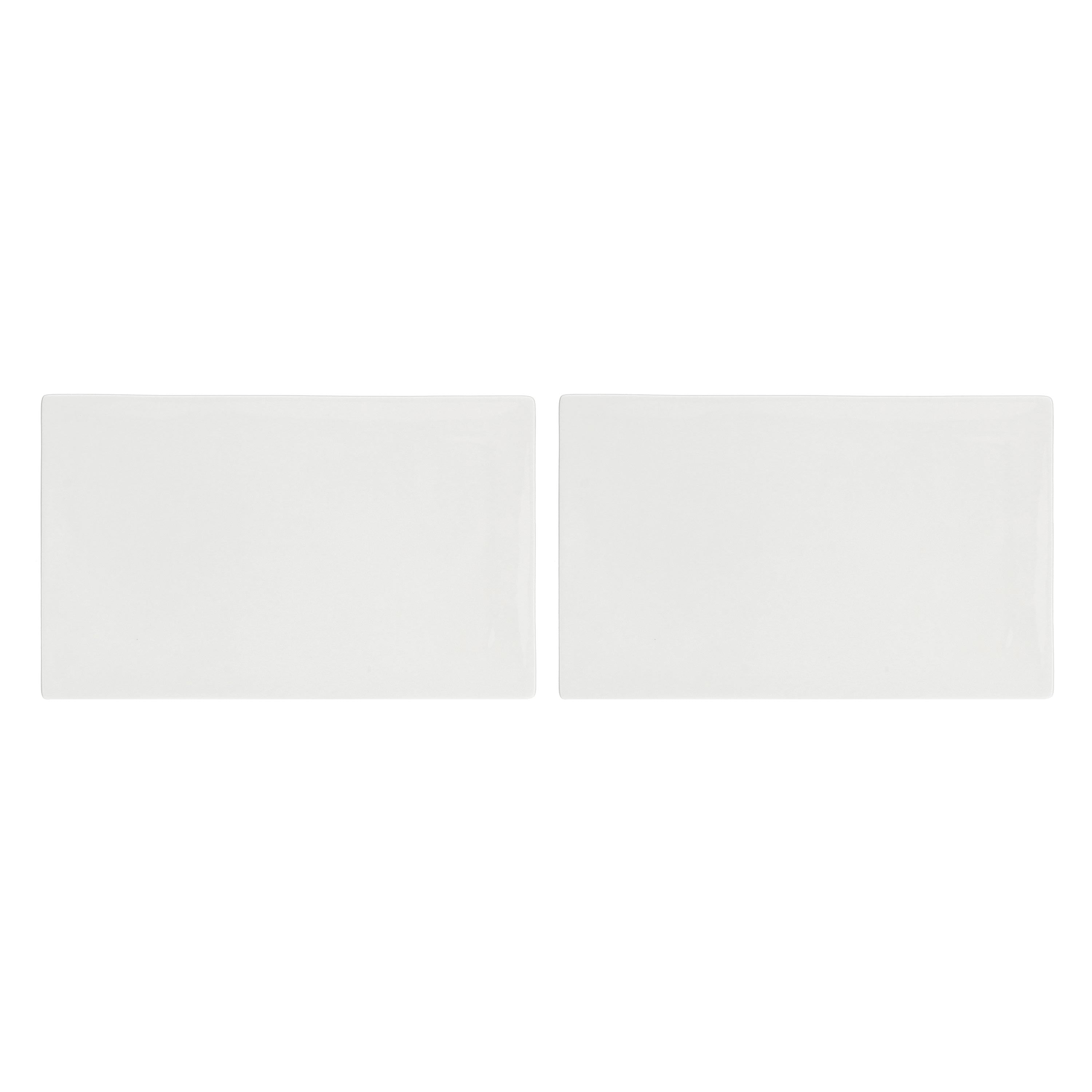 Set da 2, Gourmet Rettangolare, Essenziale - Bone China, 35x23 cm