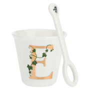 Bicchierino E C/Cucchiaino, Unico - Porcellana, 75 cc