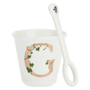Bicchierino G C/Cucchiaino, Unico - Porcellana, 75 cc