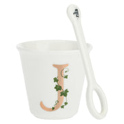 Bicchierino J con cucchiaino, Unico - Porcellana, 75 cc