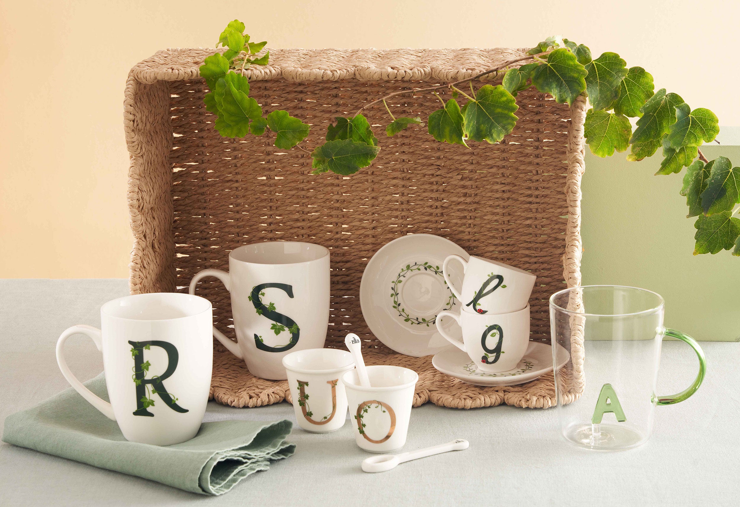 Bicchierino U C/Cucchiaino, Unico - Porcellana, 75 cc