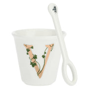 Bicchierino V C/Cucchiaino, Unico - Porcellana, 75 cc