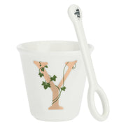 Bicchierino Y C/Cucchiaino, Unico - Porcellana, 75 cc