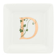 Piattino Quadrato 'D', Adorato - Porcellana,  10x10 cm