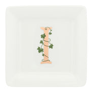 Piattino Quadrato 'I', Adorato - Porcellana,  10x10 cm